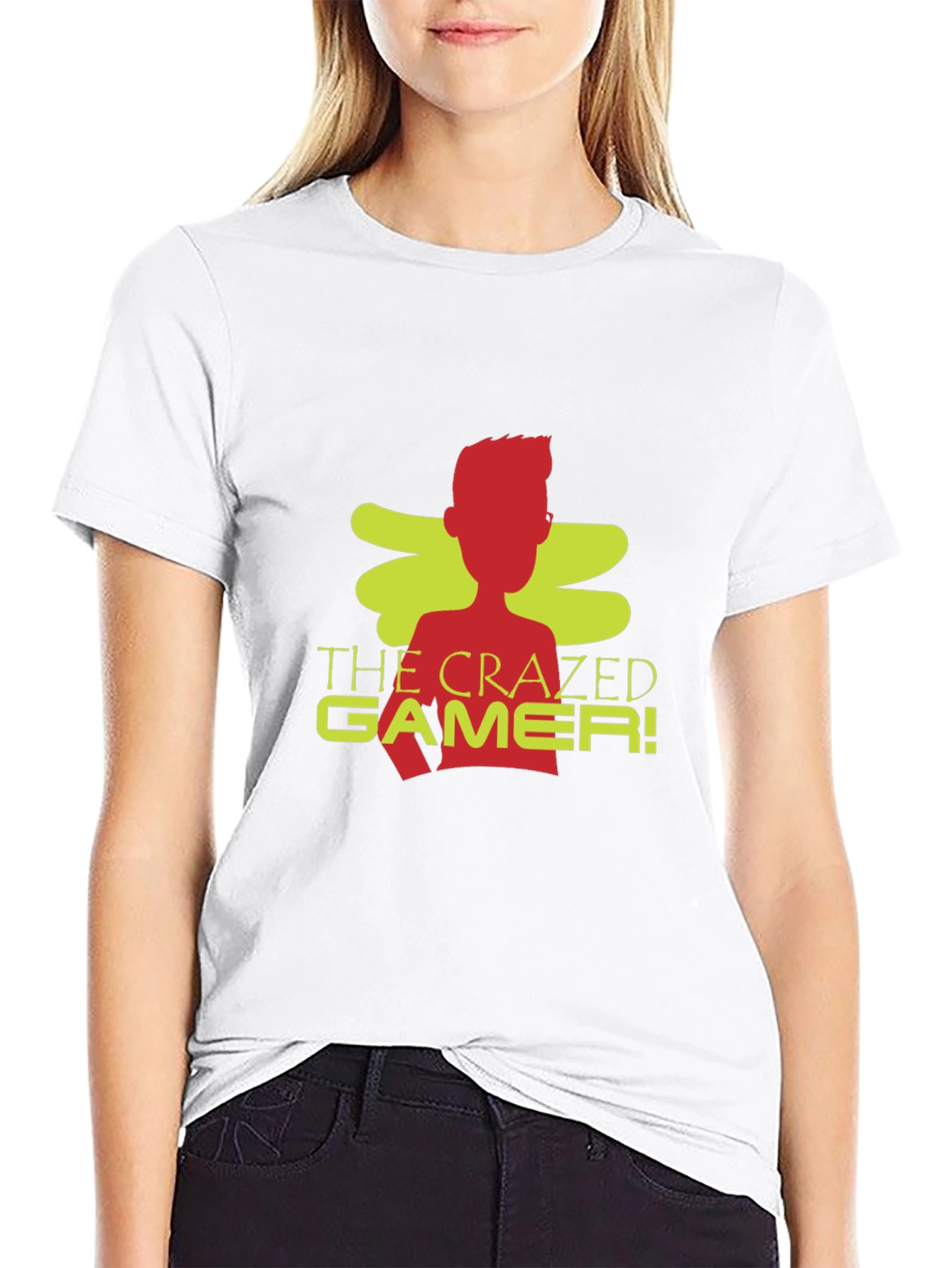 The Crazed Gamer! Black Crew Neck T-Shirt