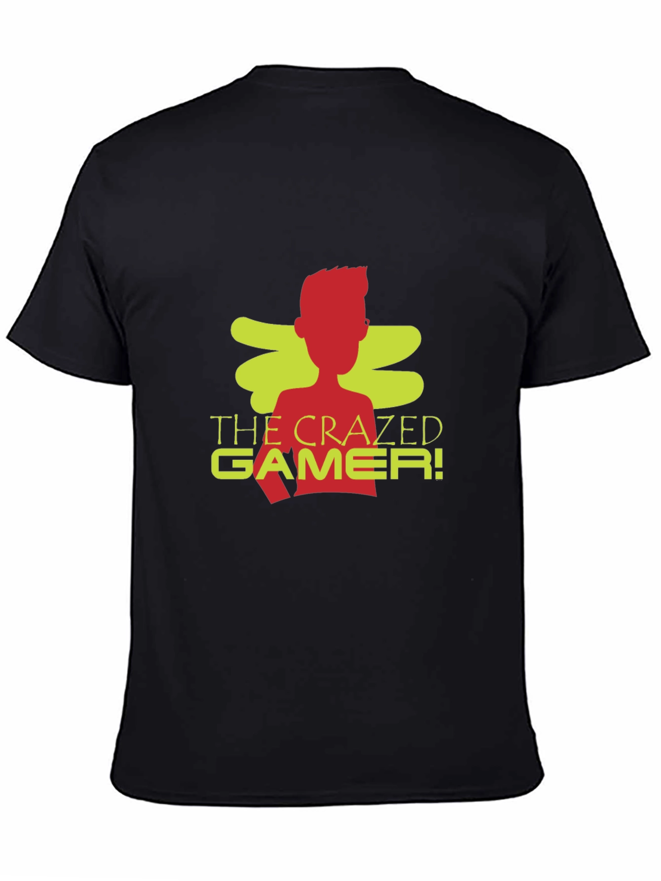 The Crazed Gamer! Black Crew Neck T-Shirt