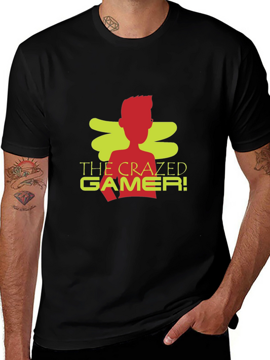 The Crazed Gamer! Black Crew Neck T-Shirt