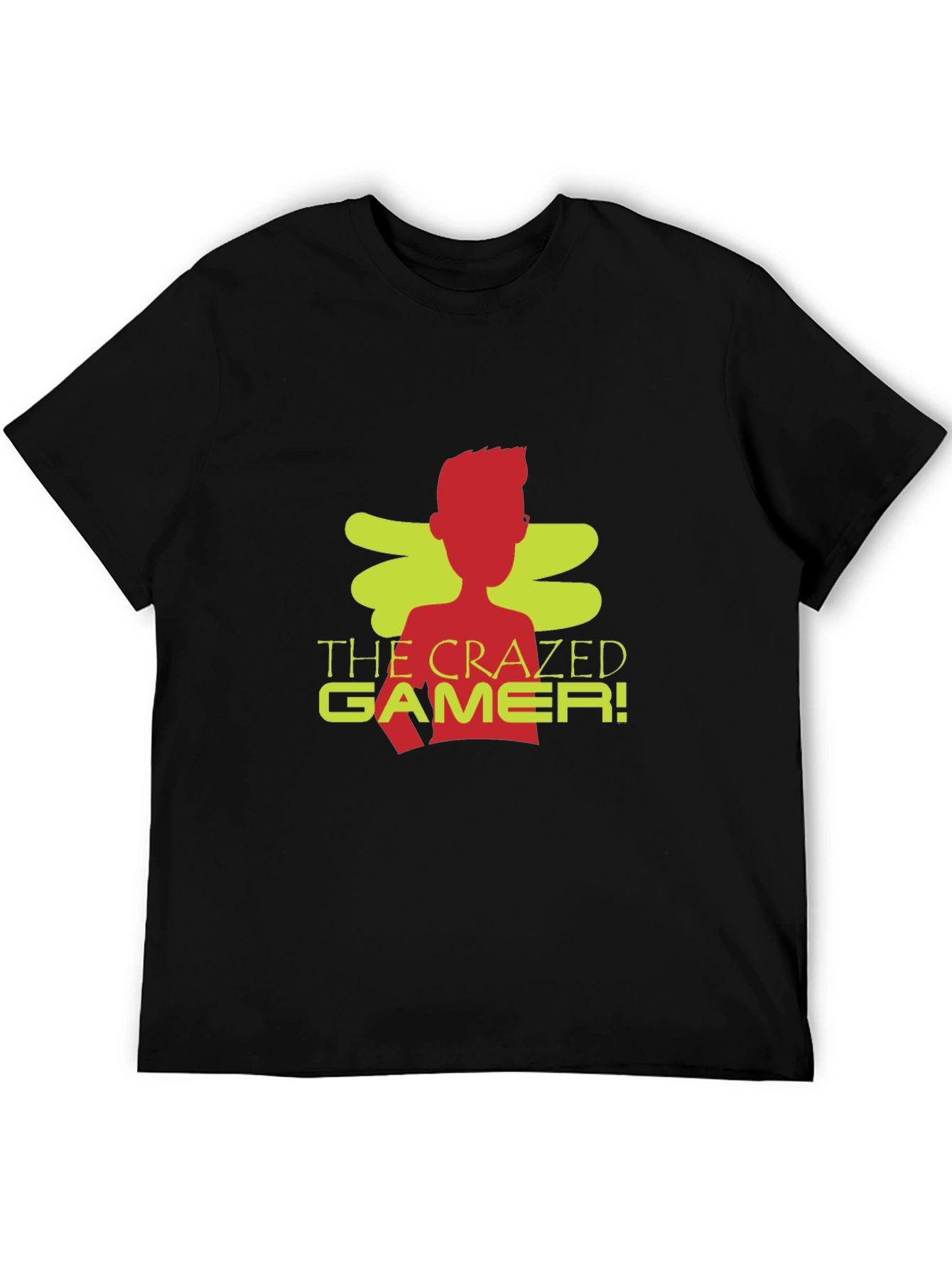 The Crazed Gamer! Black Crew Neck T-Shirt