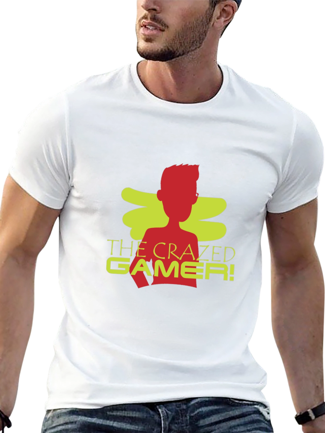 The Crazed Gamer! Black Crew Neck T-Shirt