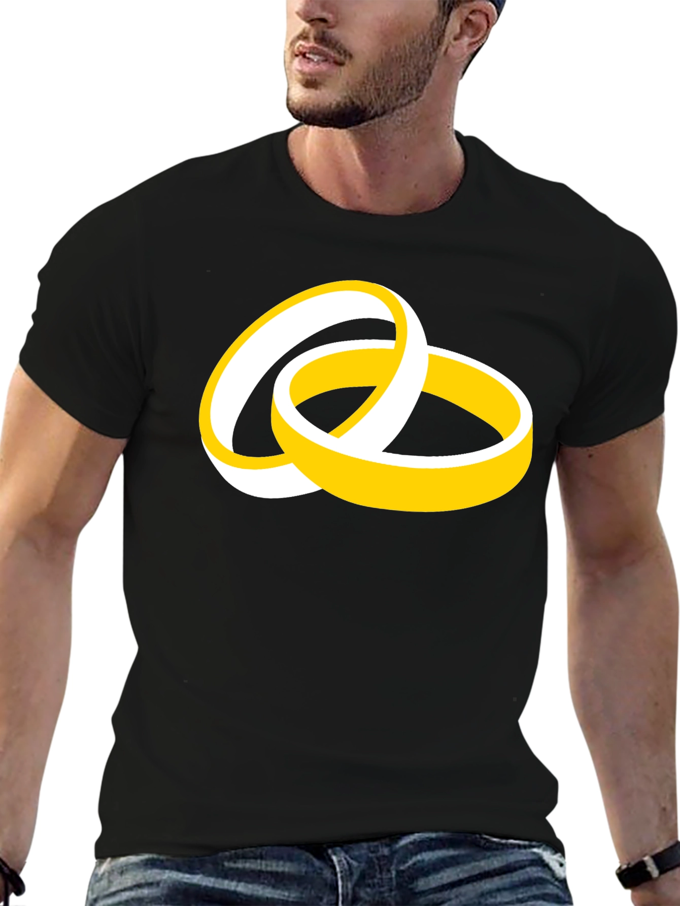 Wedding Ring Graphic Black T-Shirt