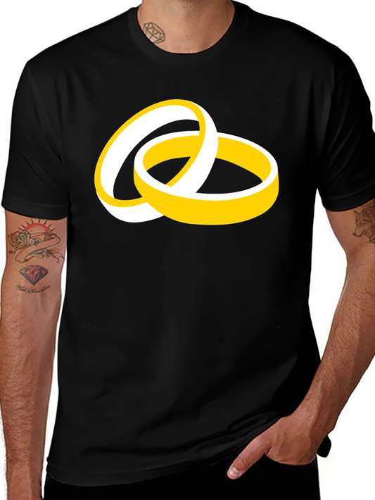 Wedding Ring Graphic Black T-Shirt