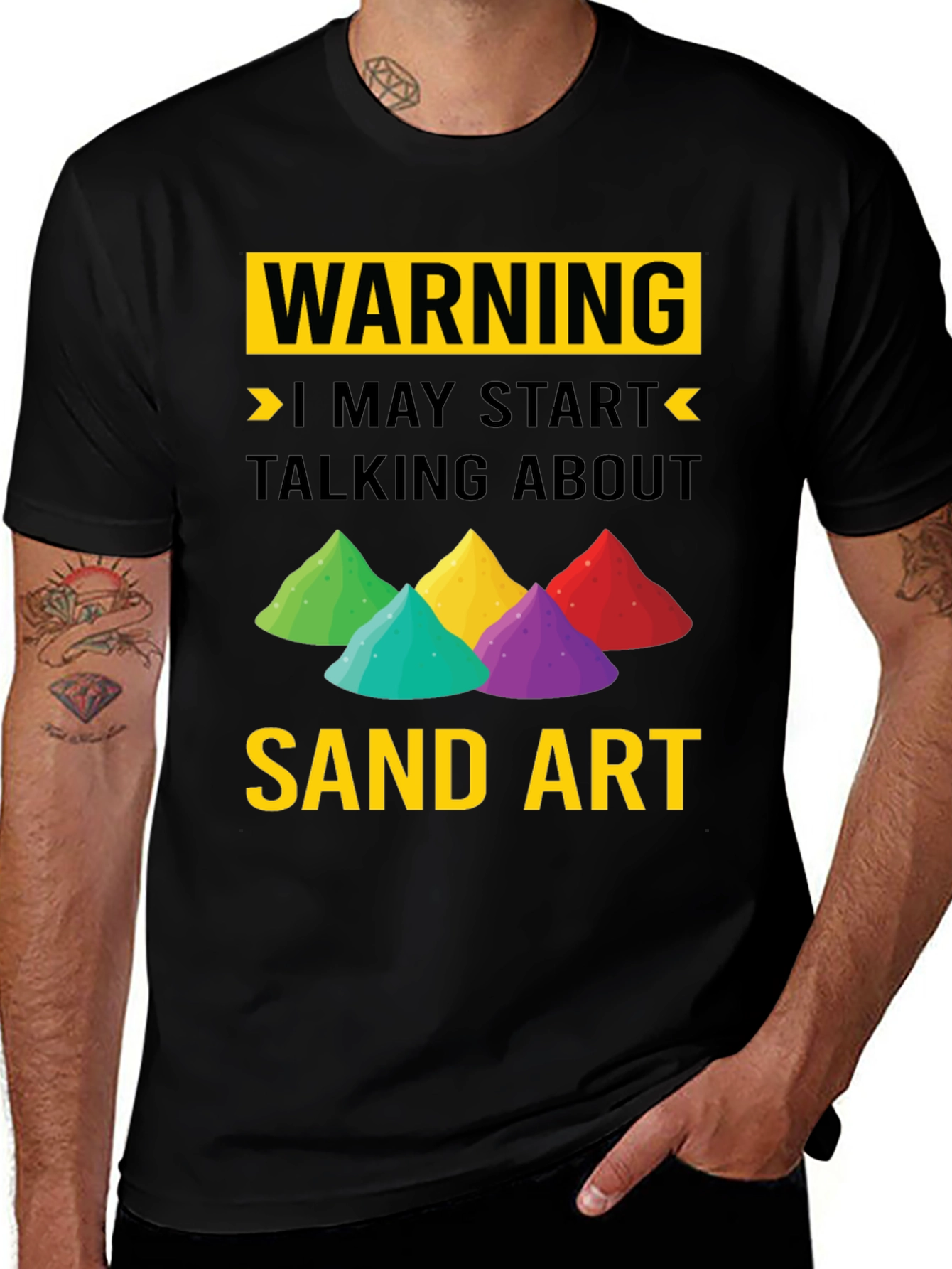 Warning Sand Art T-Shirt