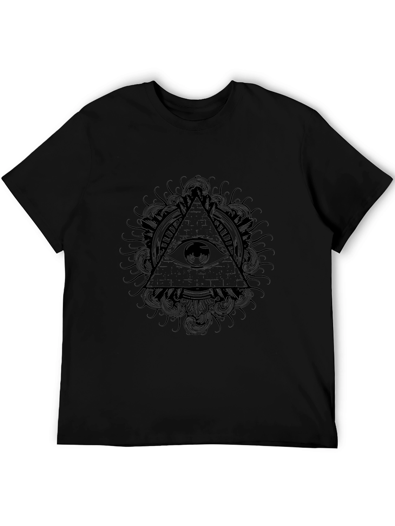 Illuminati Eye Pyramid Graphic Tee - Black
