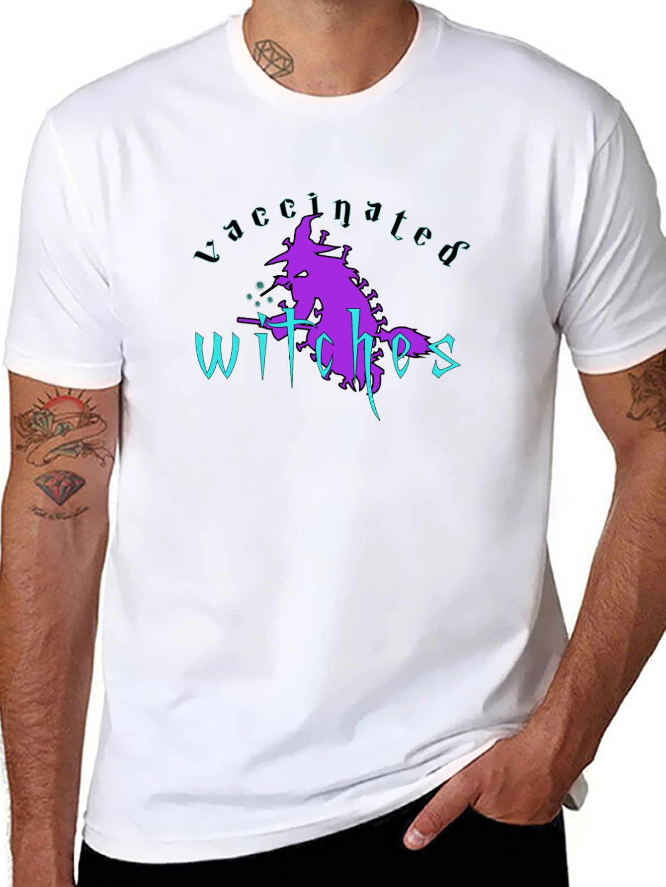 Vaccinated Witches Graphic T-Shirt