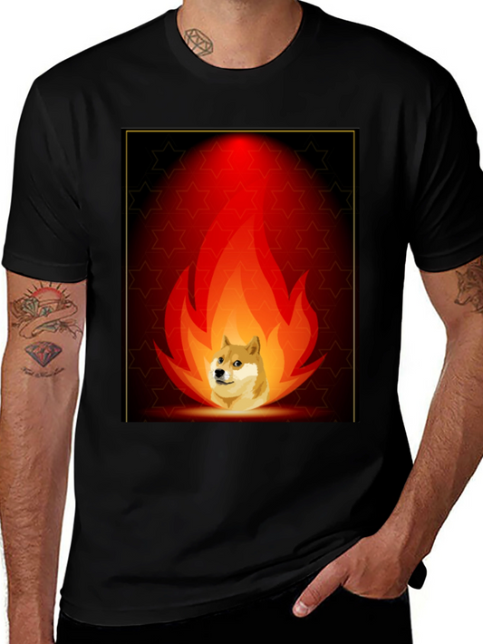 Doge on Fire Graphic Tee