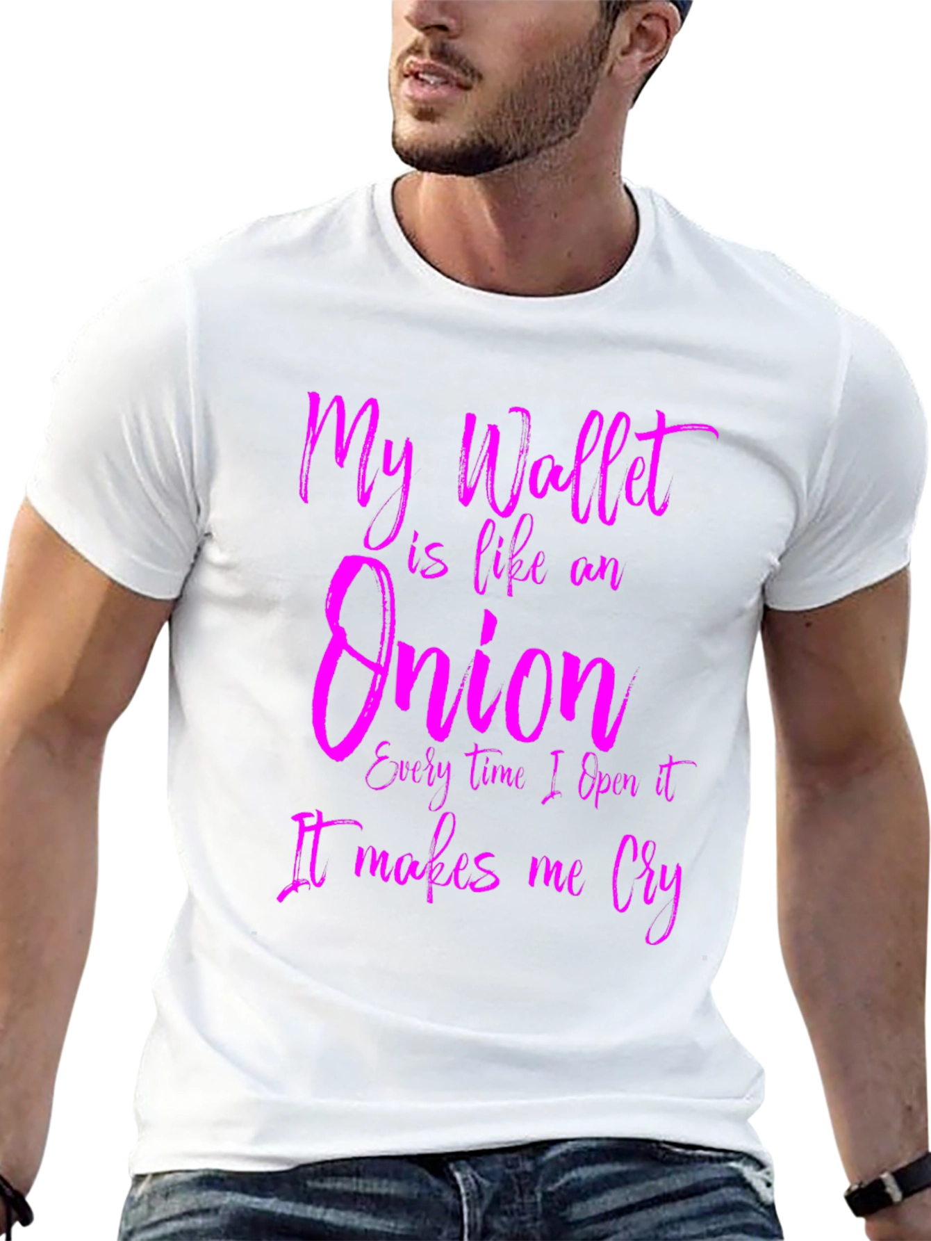 Funny Wallet Onion Mens Graphic T-Shirt