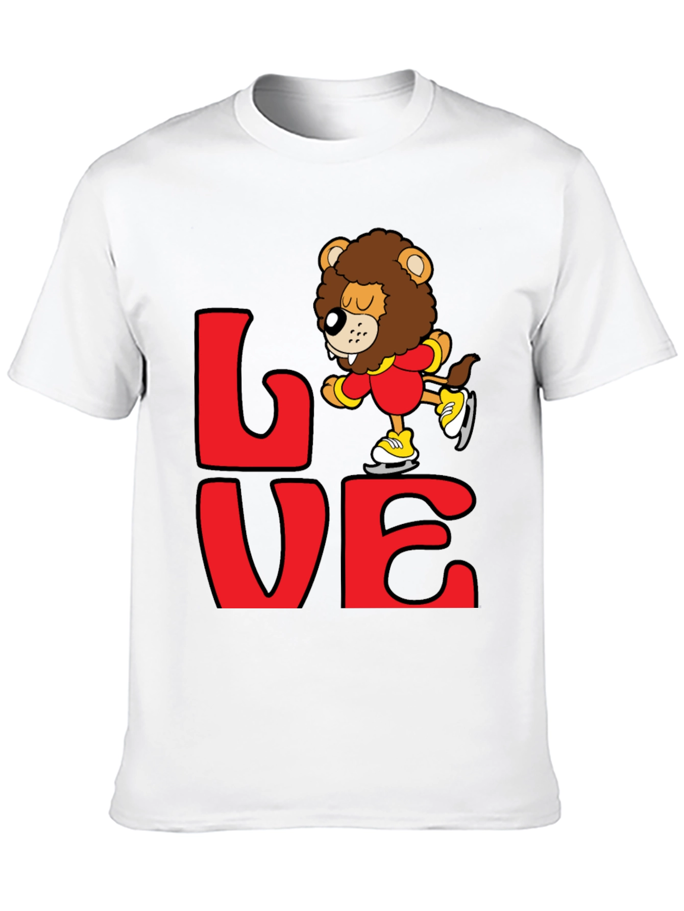 Lion Skater Graphic Tee - Love Design