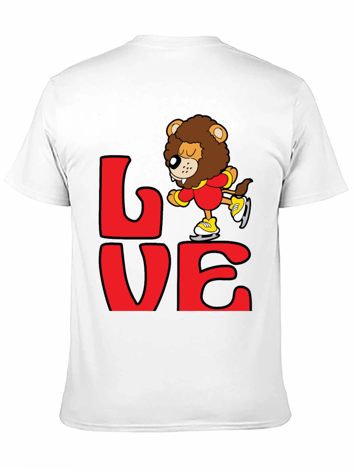 Lion Skater Graphic Tee - Love Design