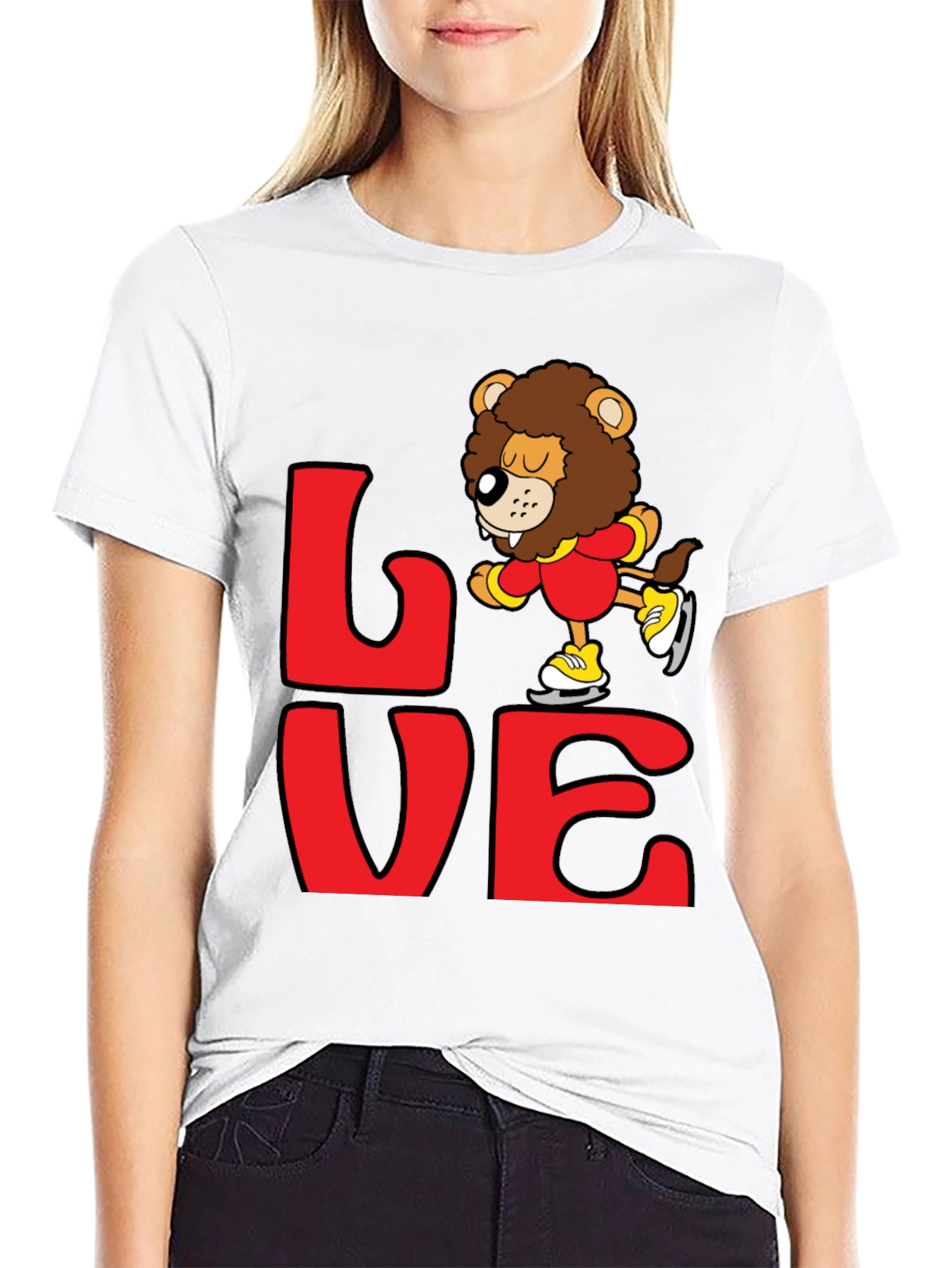 Lion Skater Graphic Tee - Love Design