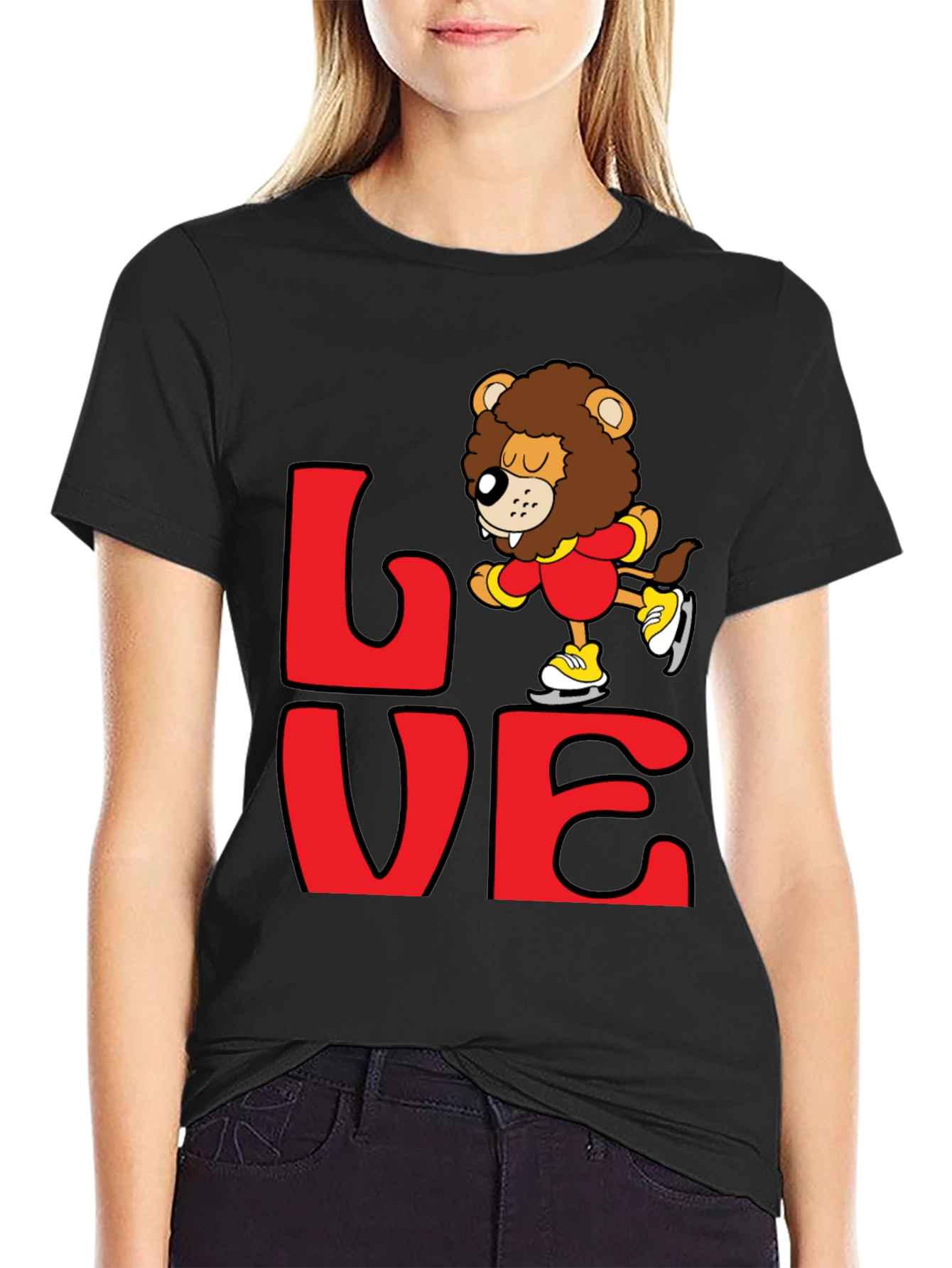 Lion Skater Graphic Tee - Love Design