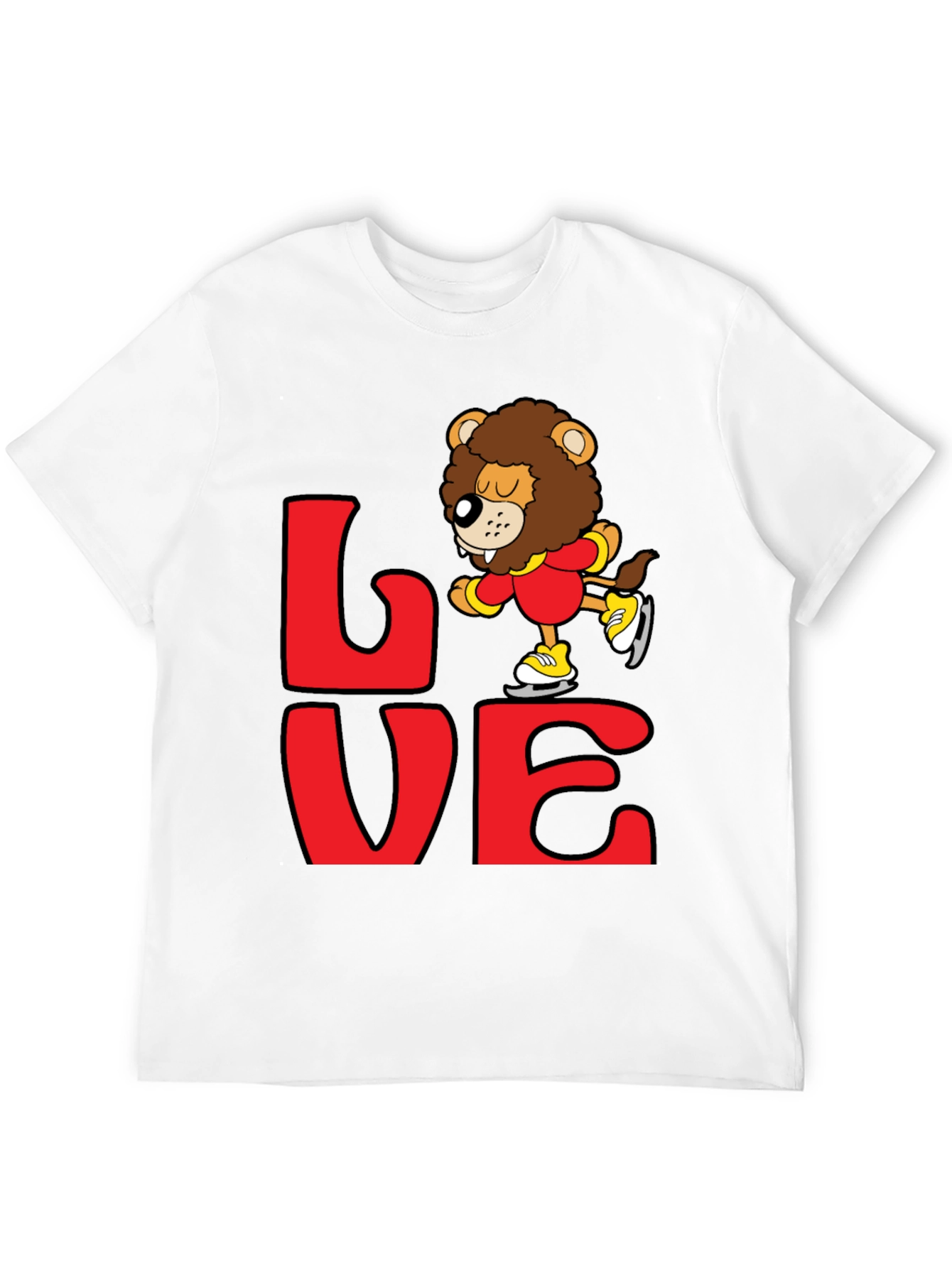 Lion Skater Graphic Tee - Love Design