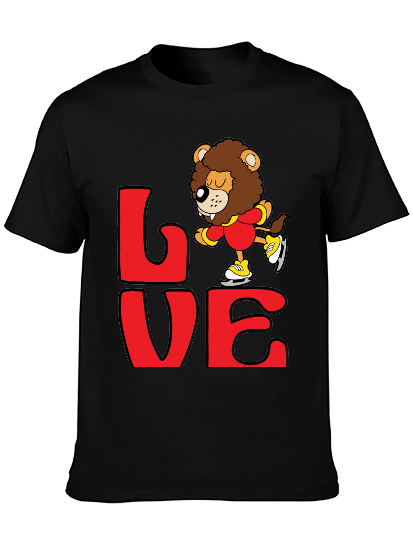 Lion Skater Graphic Tee - Love Design