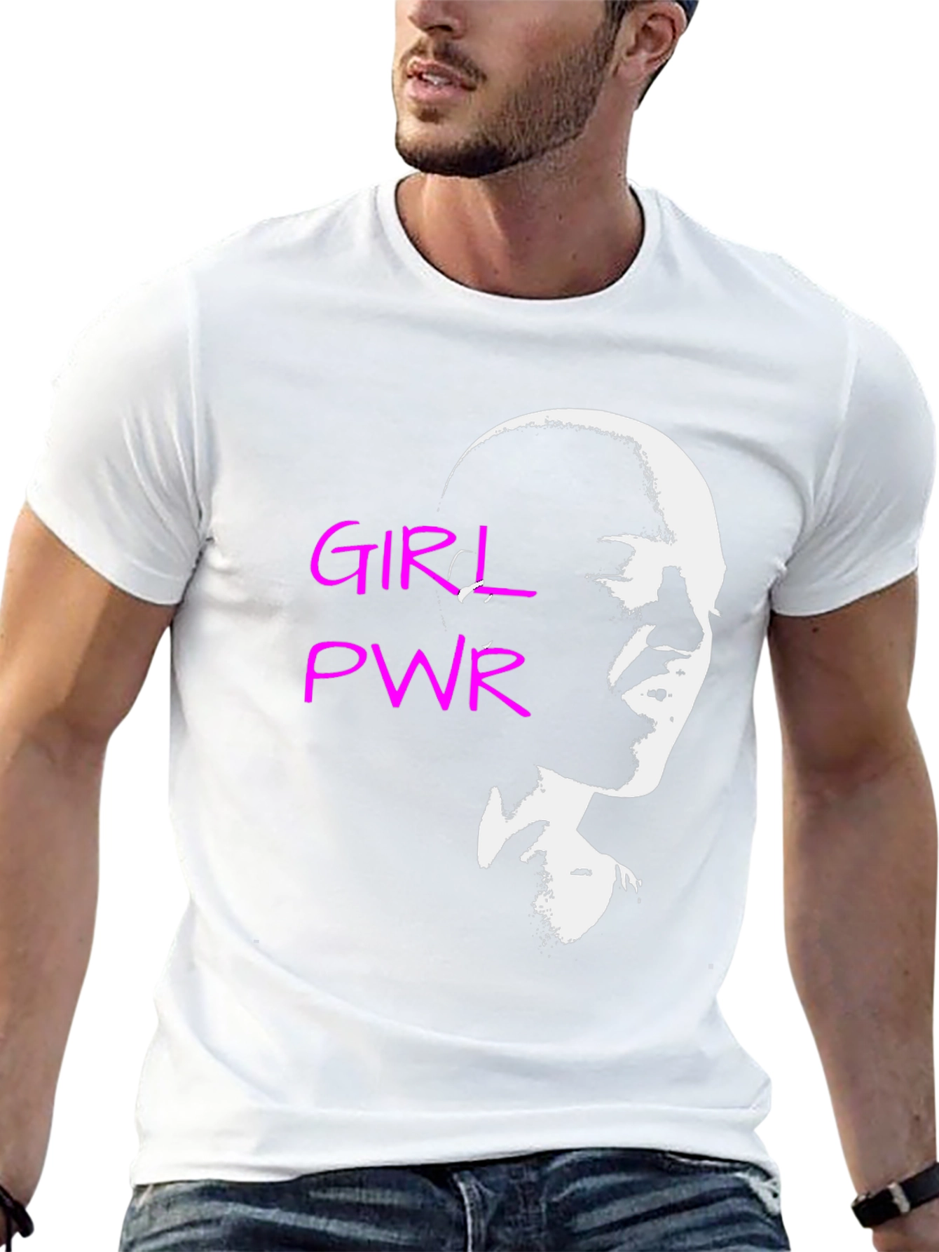 Girl Power Graphic Tee - Black Cotton T-Shirt