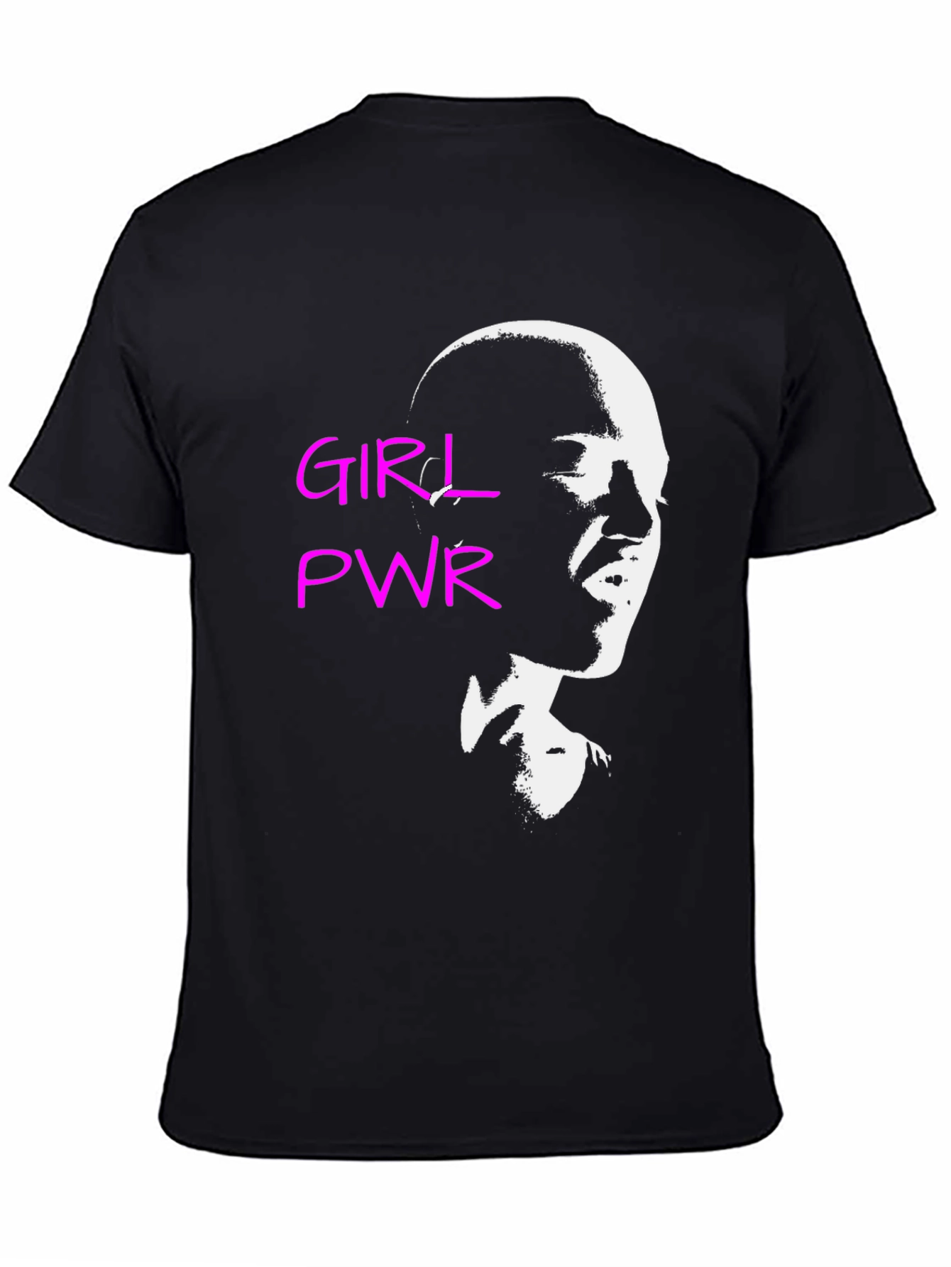 Girl Power Graphic Tee - Black Cotton T-Shirt
