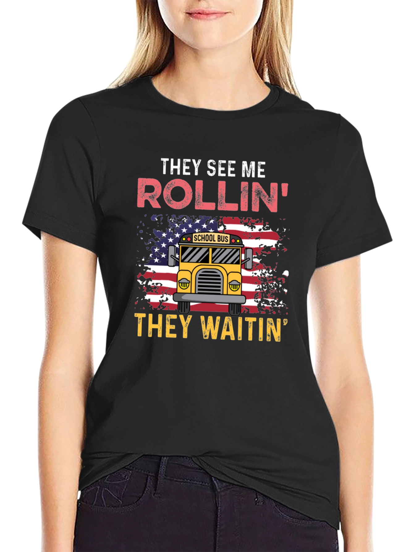 They See Me Rollin T-Shirt School Bus