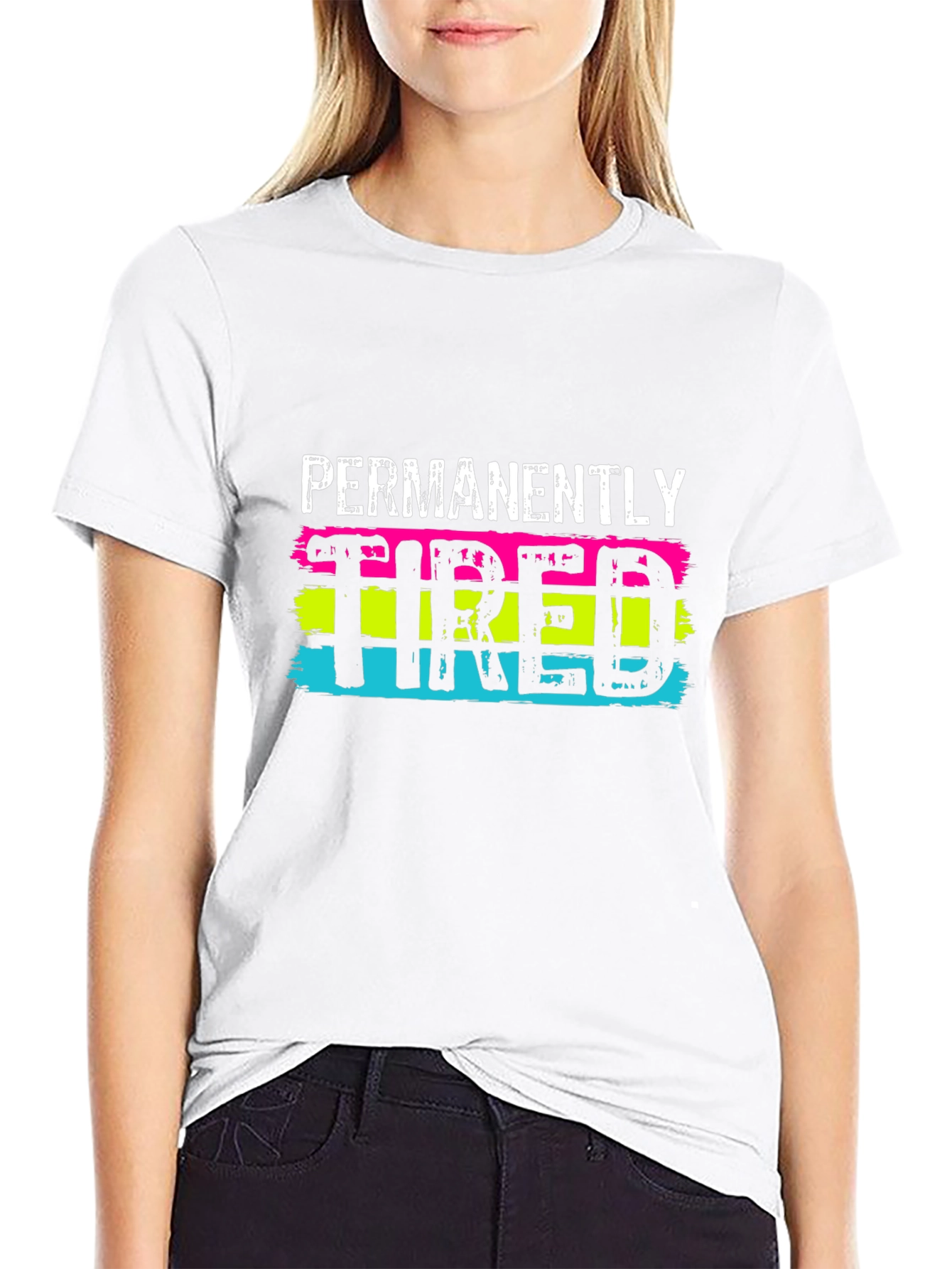 Permanently Tired Graphic T-Shirt - Black