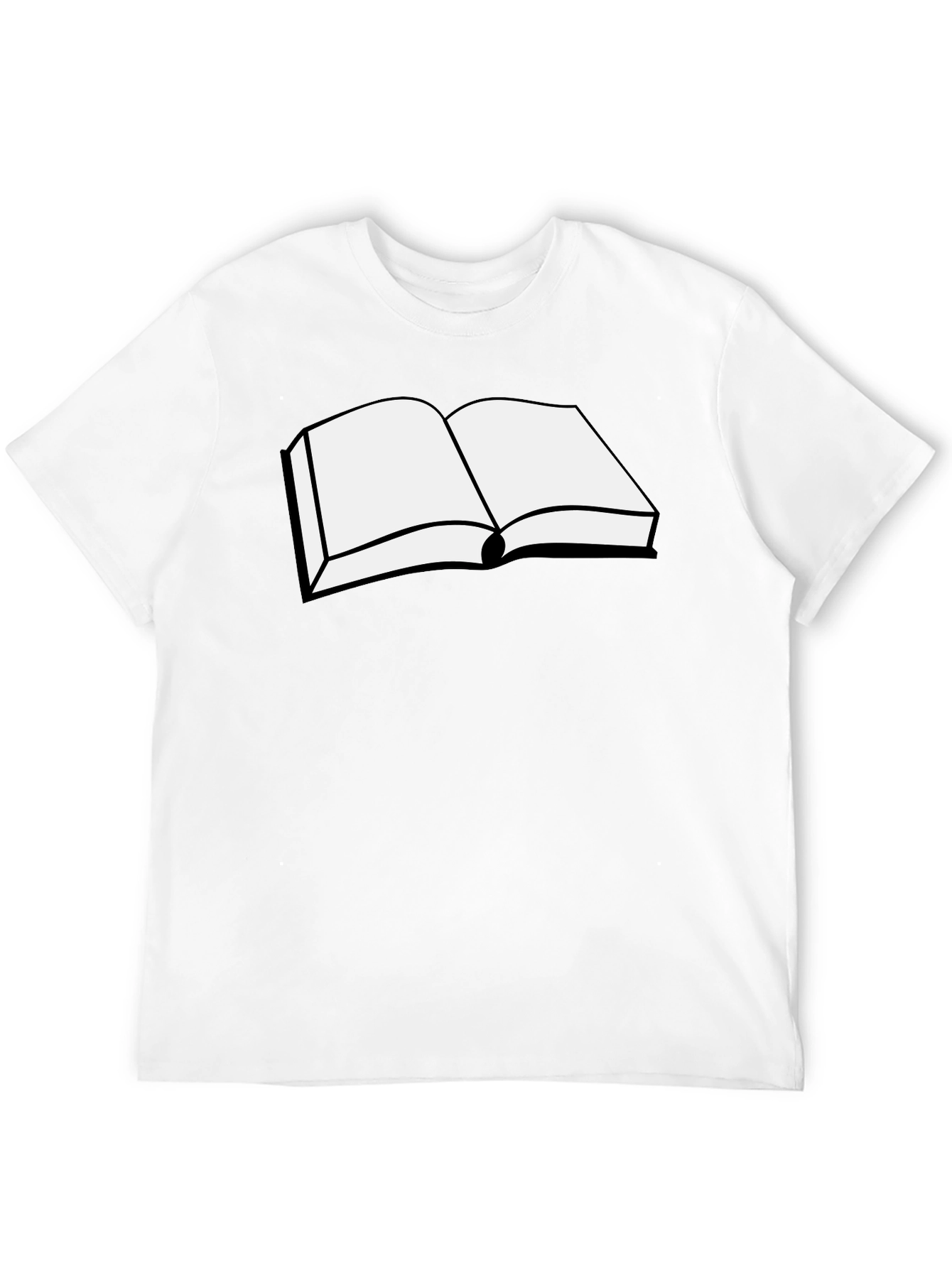 Open Book Graphic Tee - Black Cotton T-Shirt