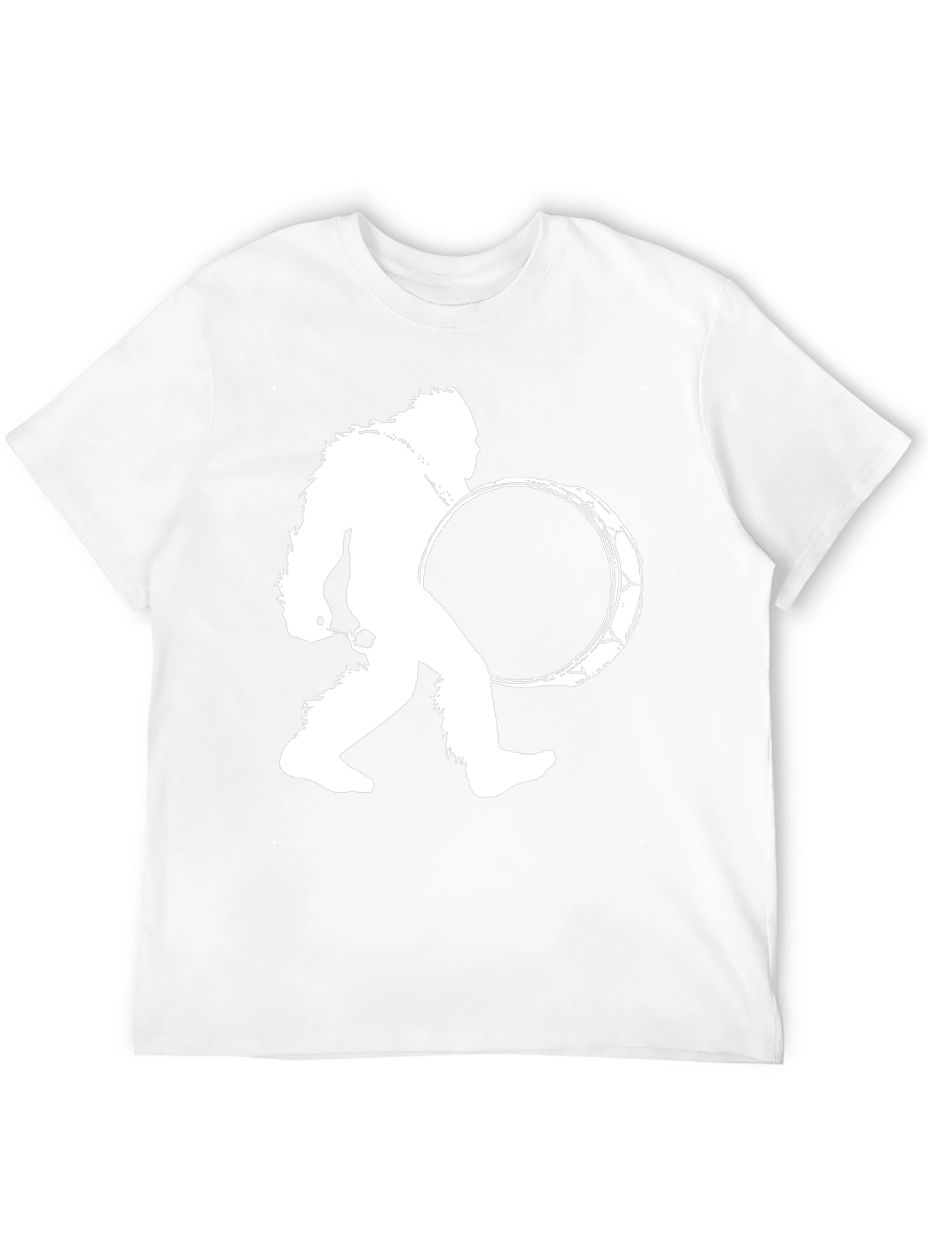 Bigfoot Drummer Black T-Shirt - Cryptid Sasquatch Tee