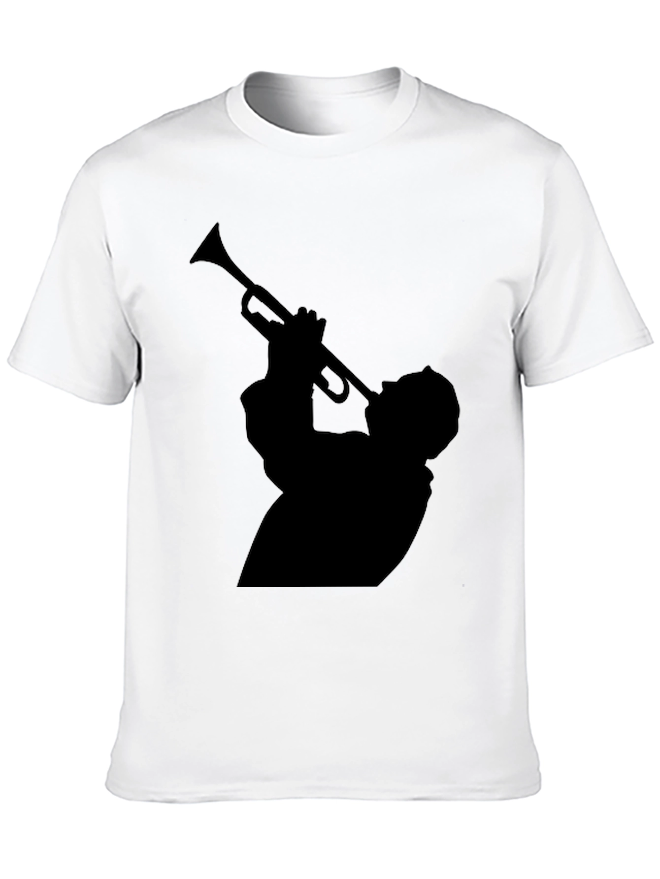 Cool Musician Silhouette Graphic T-Shirt