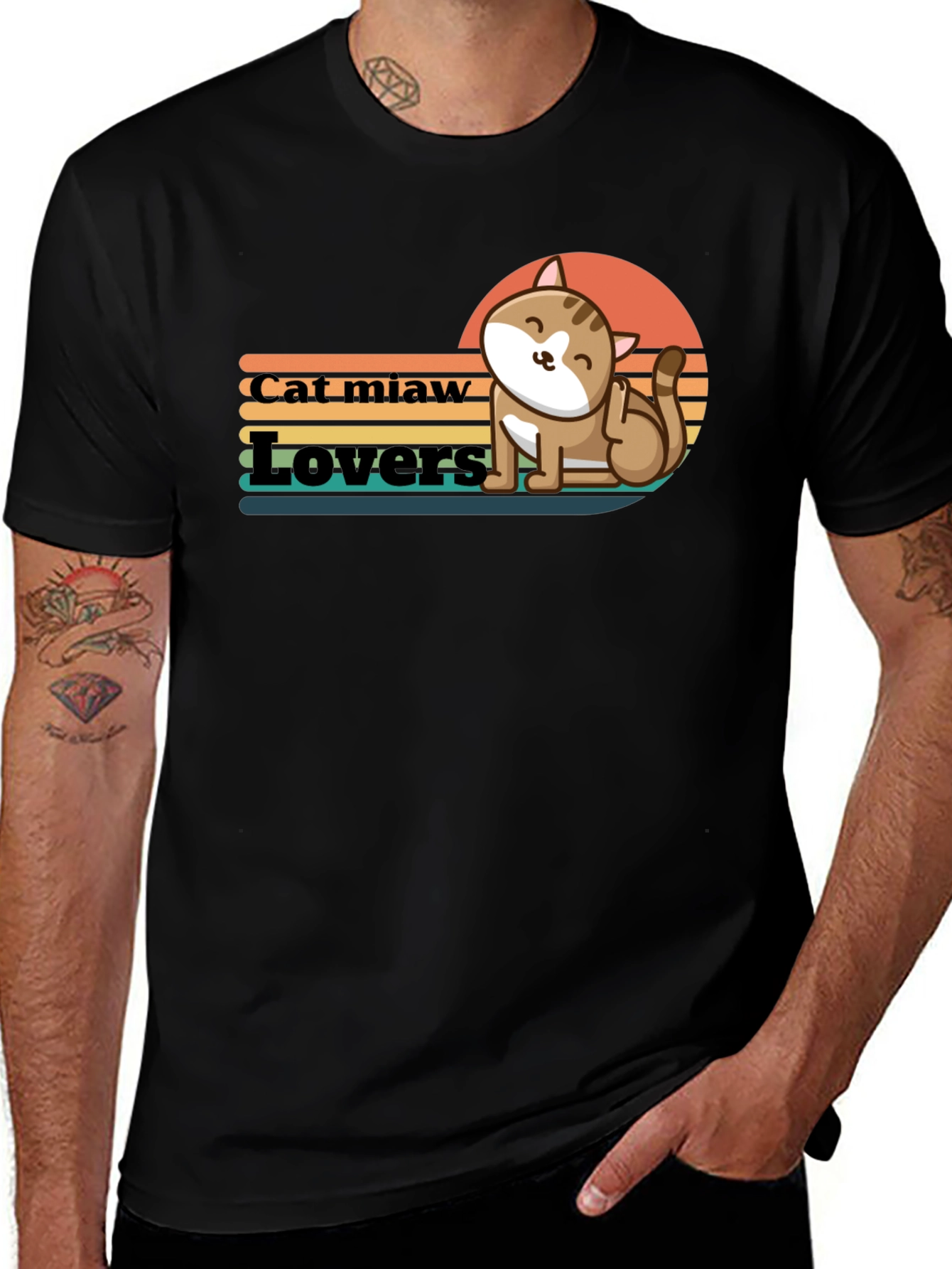 Cat Miaw Lovers Graphic Tee