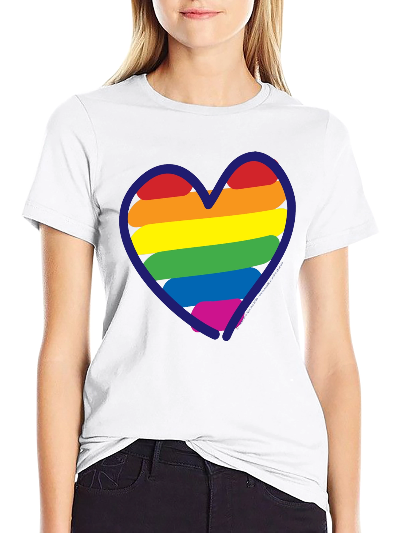 LGBT Rainbow Heart T-Shirt - Black Pride Tee