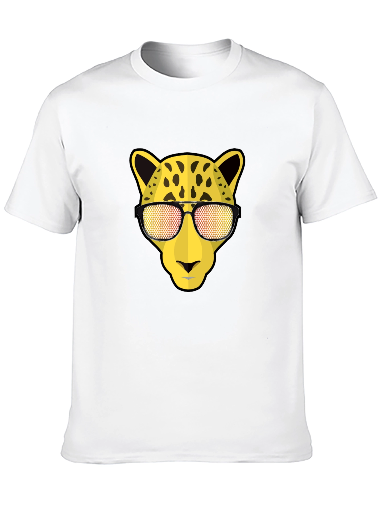 Cool Cat Tee: Leopard with Shades Graphic T-Shirt