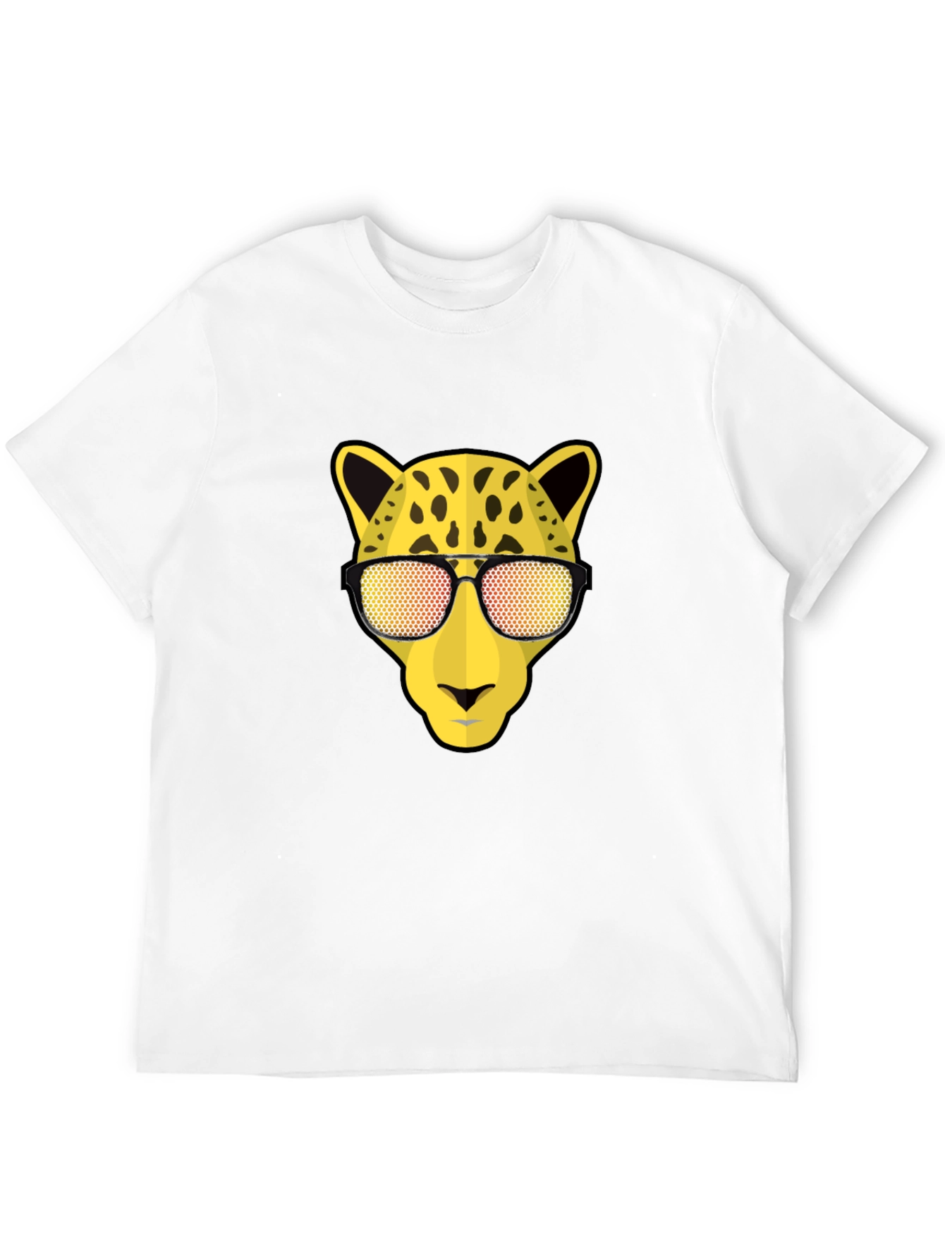 Cool Cat Tee: Leopard with Shades Graphic T-Shirt