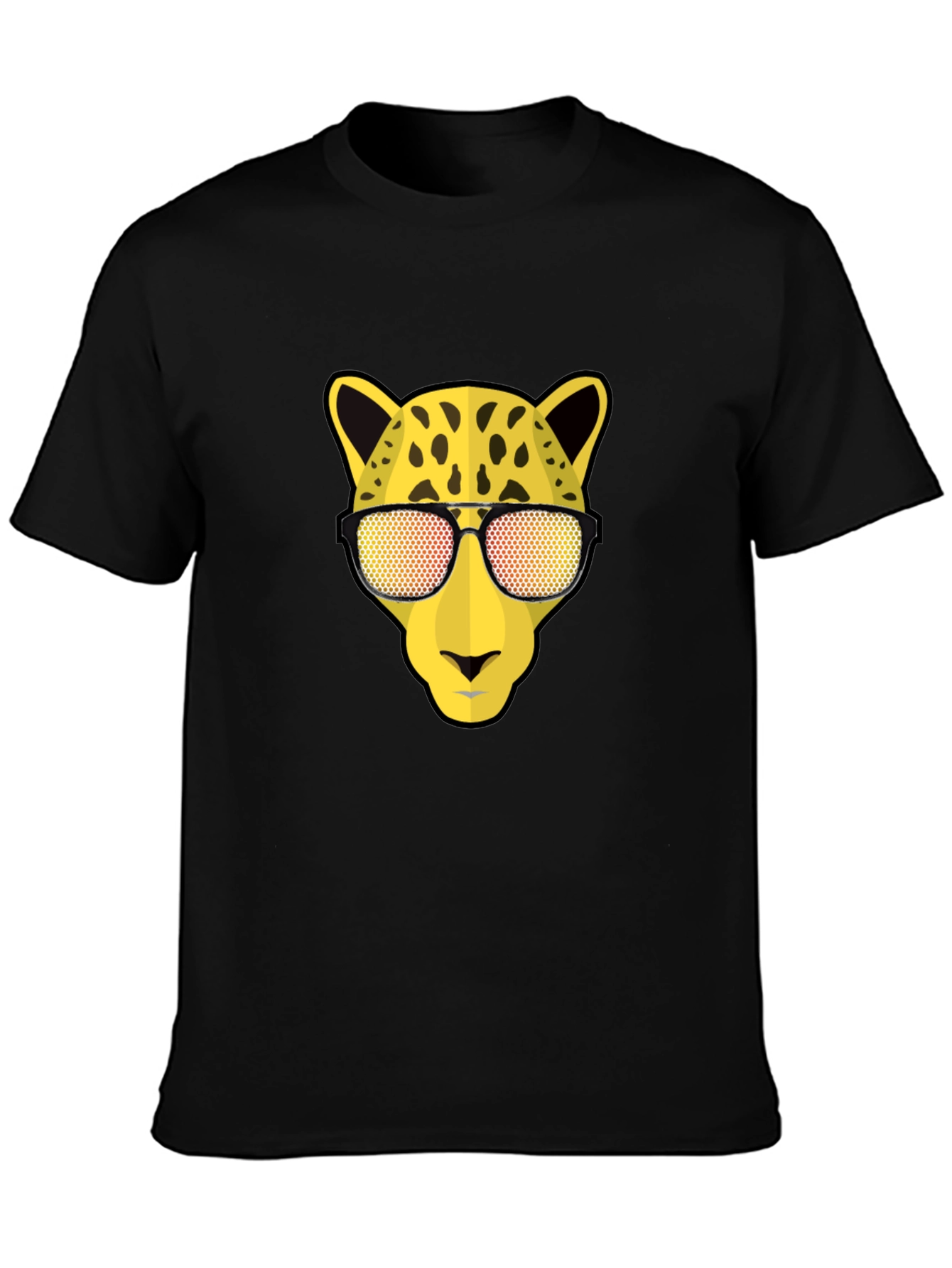 Cool Cat Tee: Leopard with Shades Graphic T-Shirt