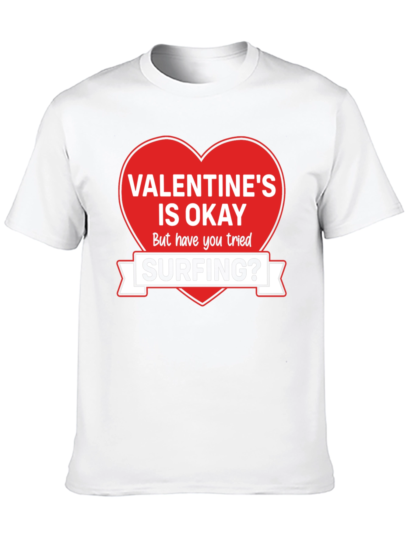 Valentines Day Surfing Graphic Tee