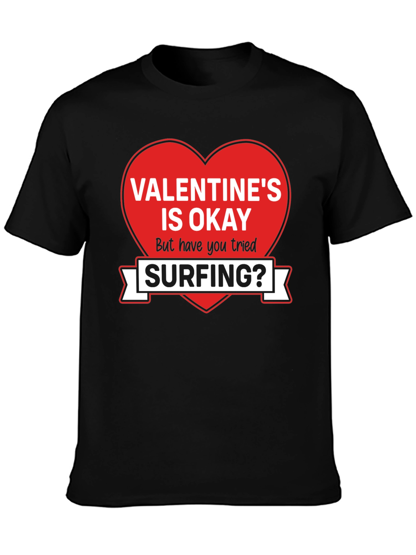 Valentines Day Surfing Graphic Tee