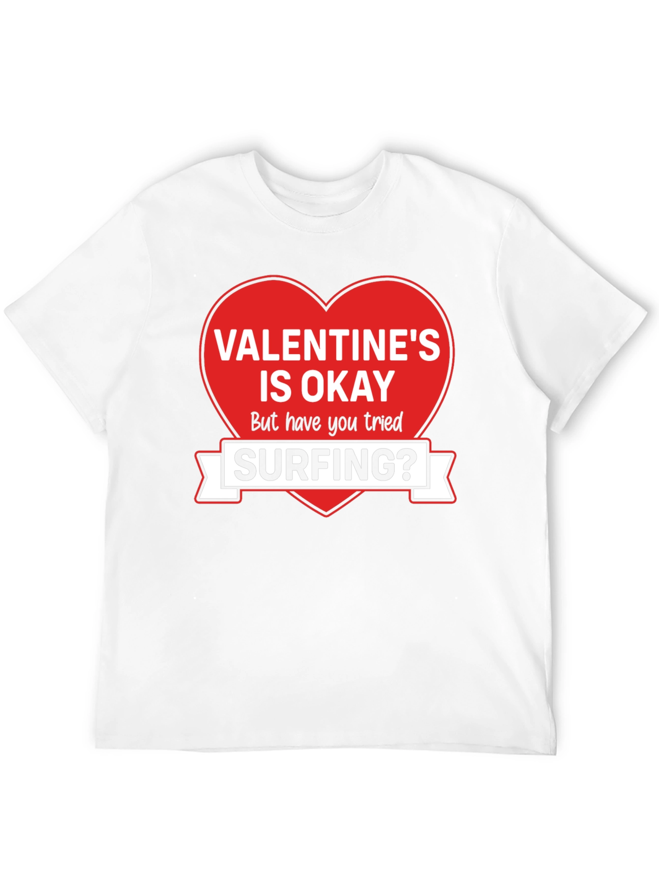 Valentines Day Surfing Graphic Tee
