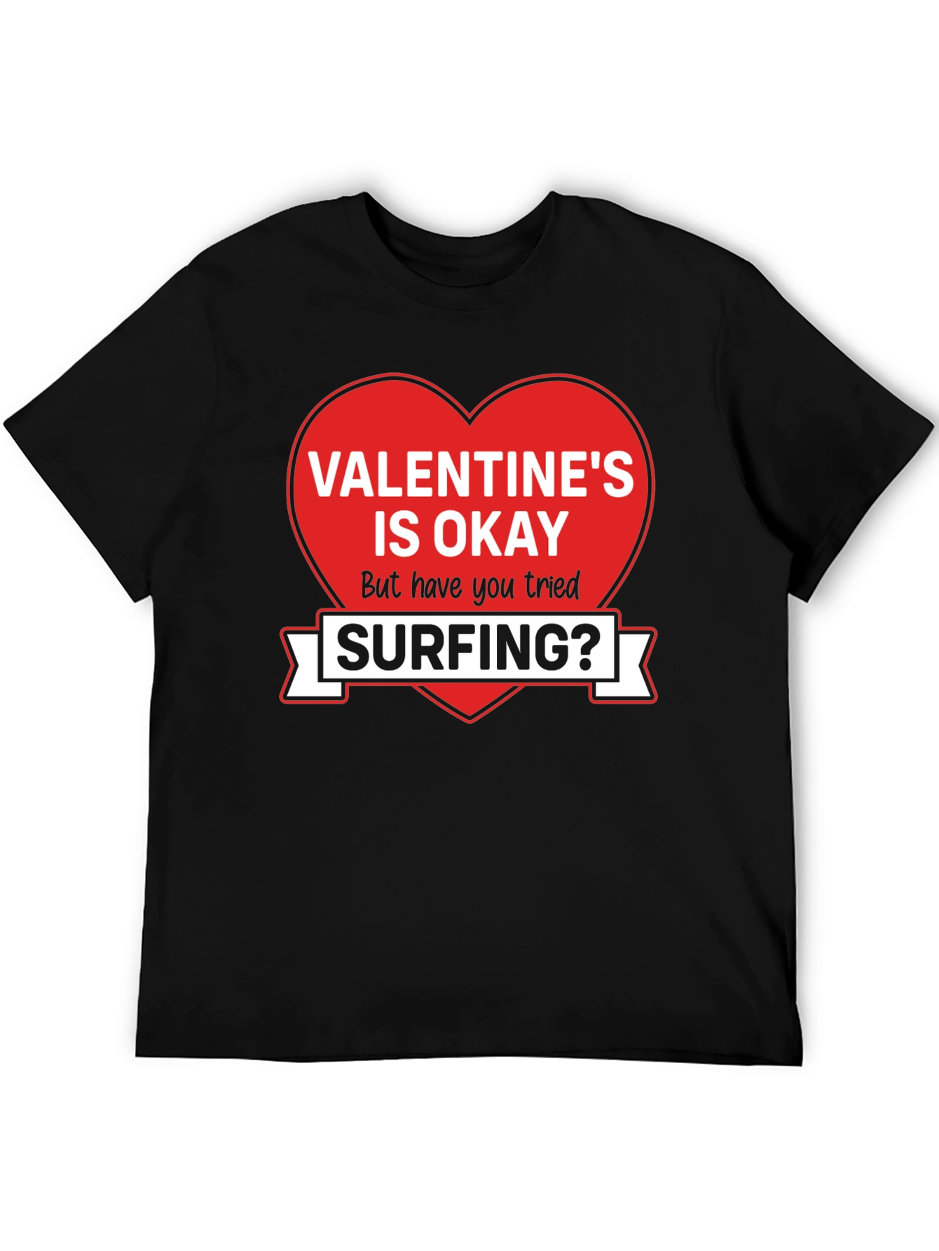Valentines Day Surfing Graphic Tee