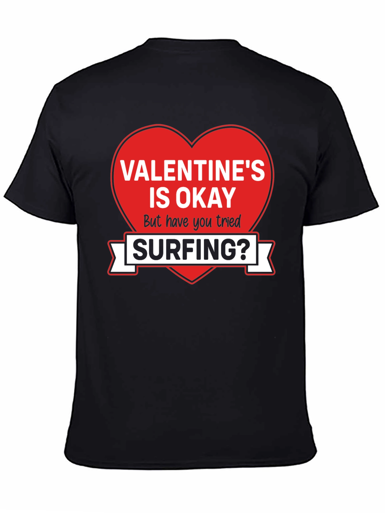 Valentines Day Surfing Graphic Tee