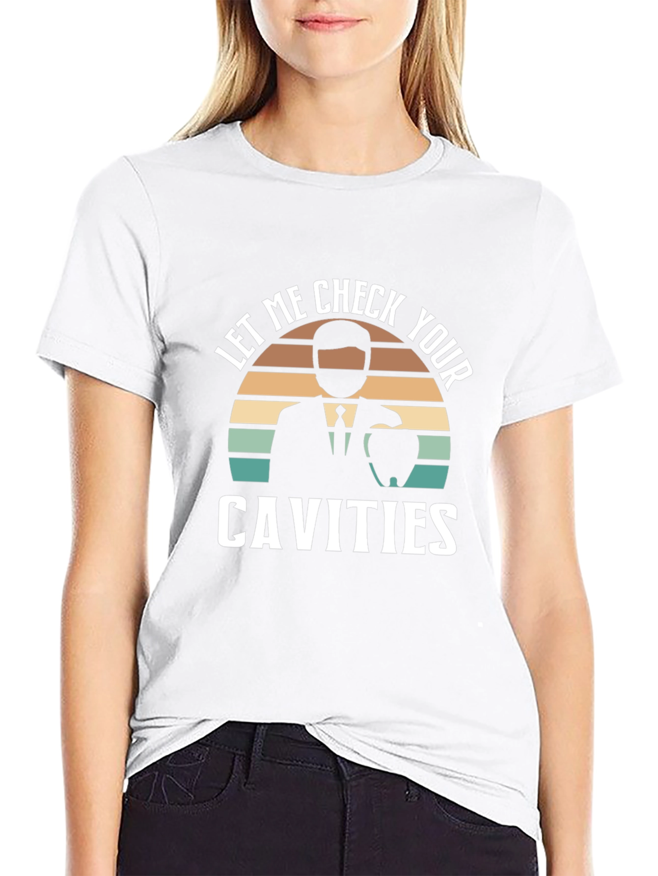 Dentist Check Cavities Retro Style T-Shirt