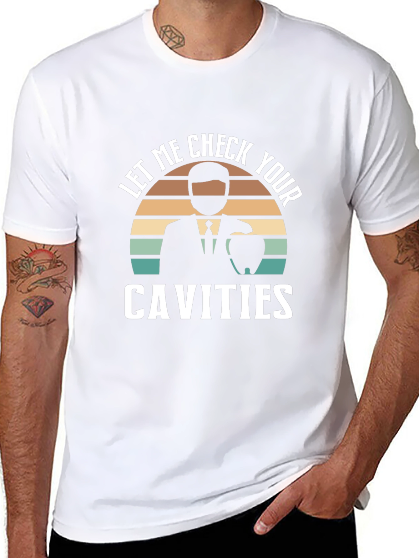 Dentist Check Cavities Retro Style T-Shirt
