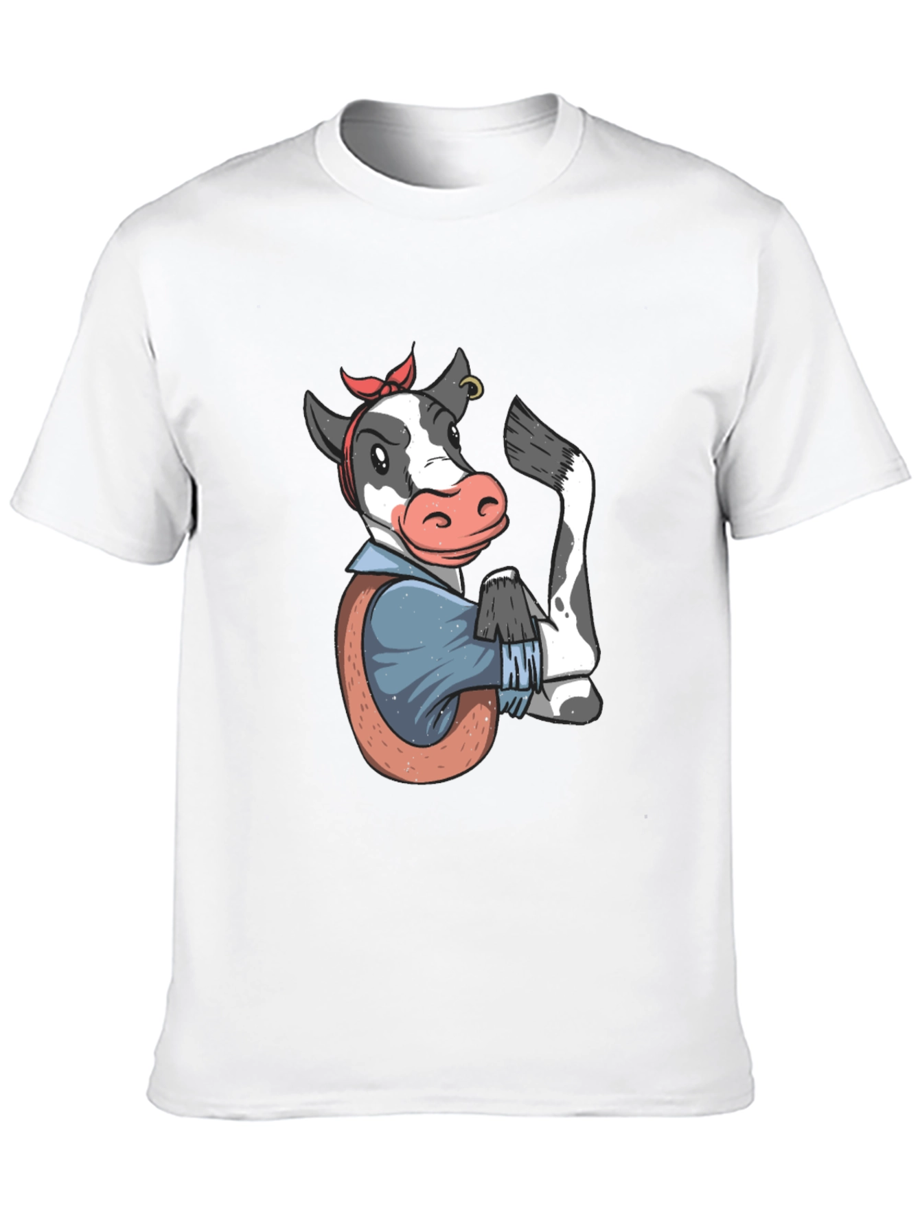 We Can Do It Cow T-Shirt - Black
