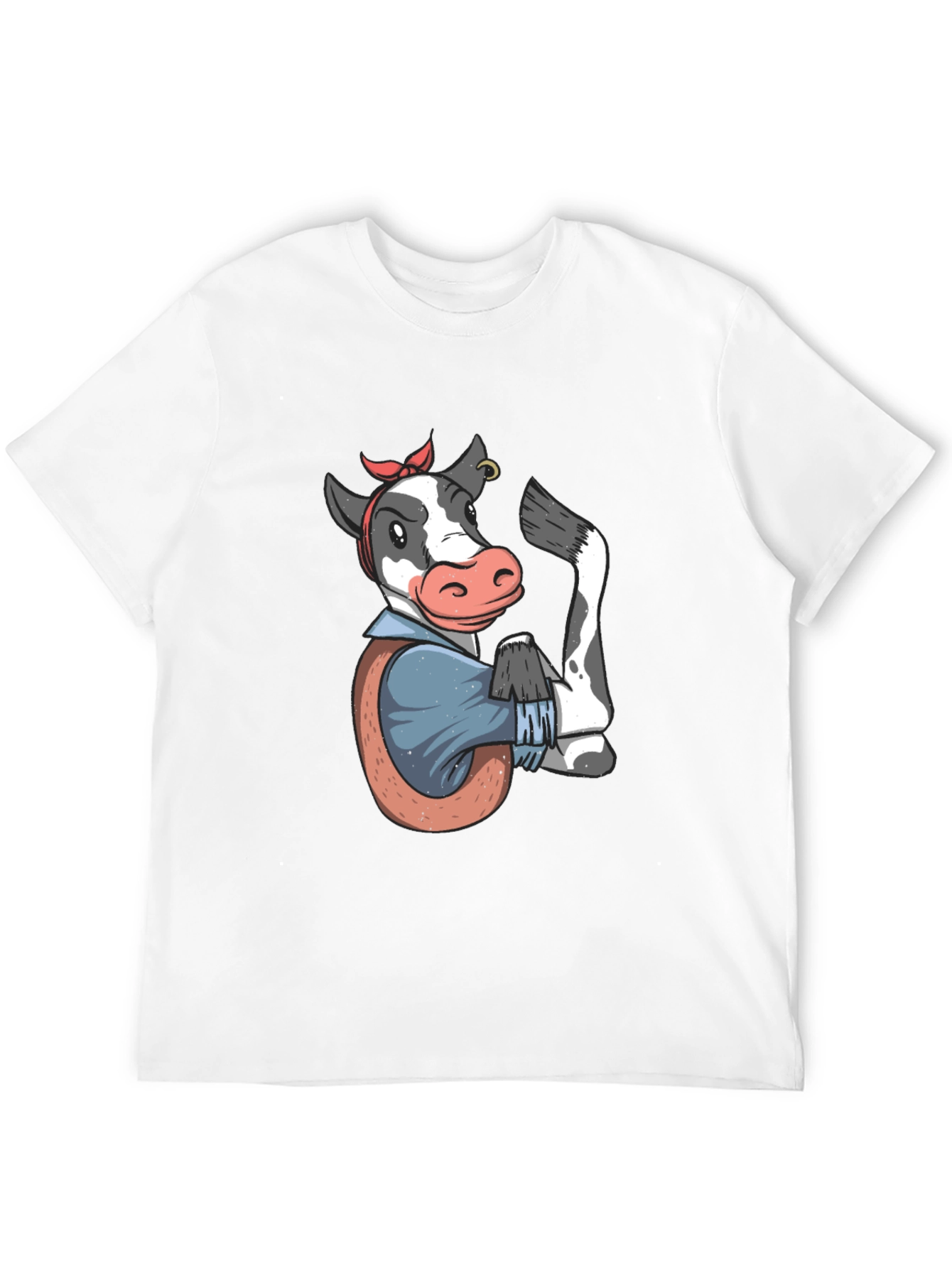 We Can Do It Cow T-Shirt - Black