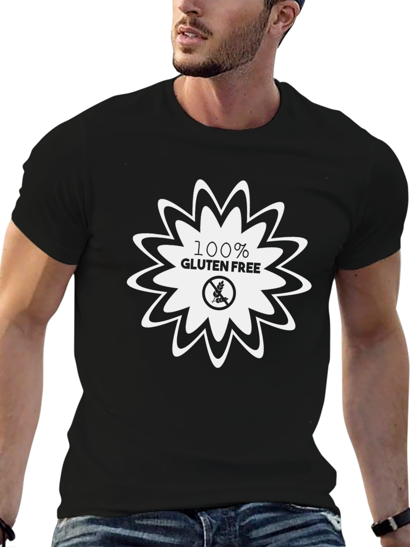 100% Gluten Free Black T-Shirt