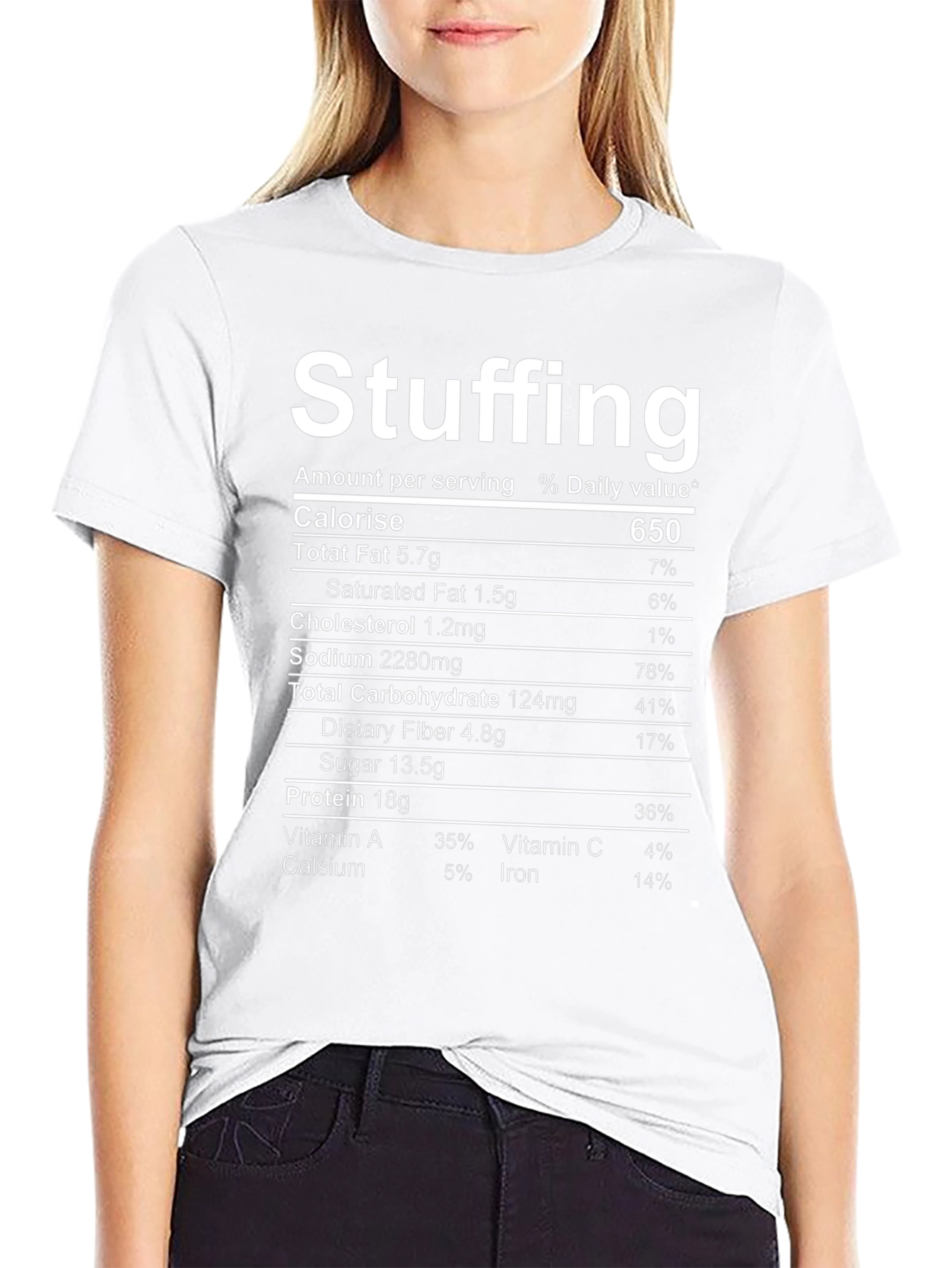 Stuffing Nutrition Facts Graphic T-Shirt