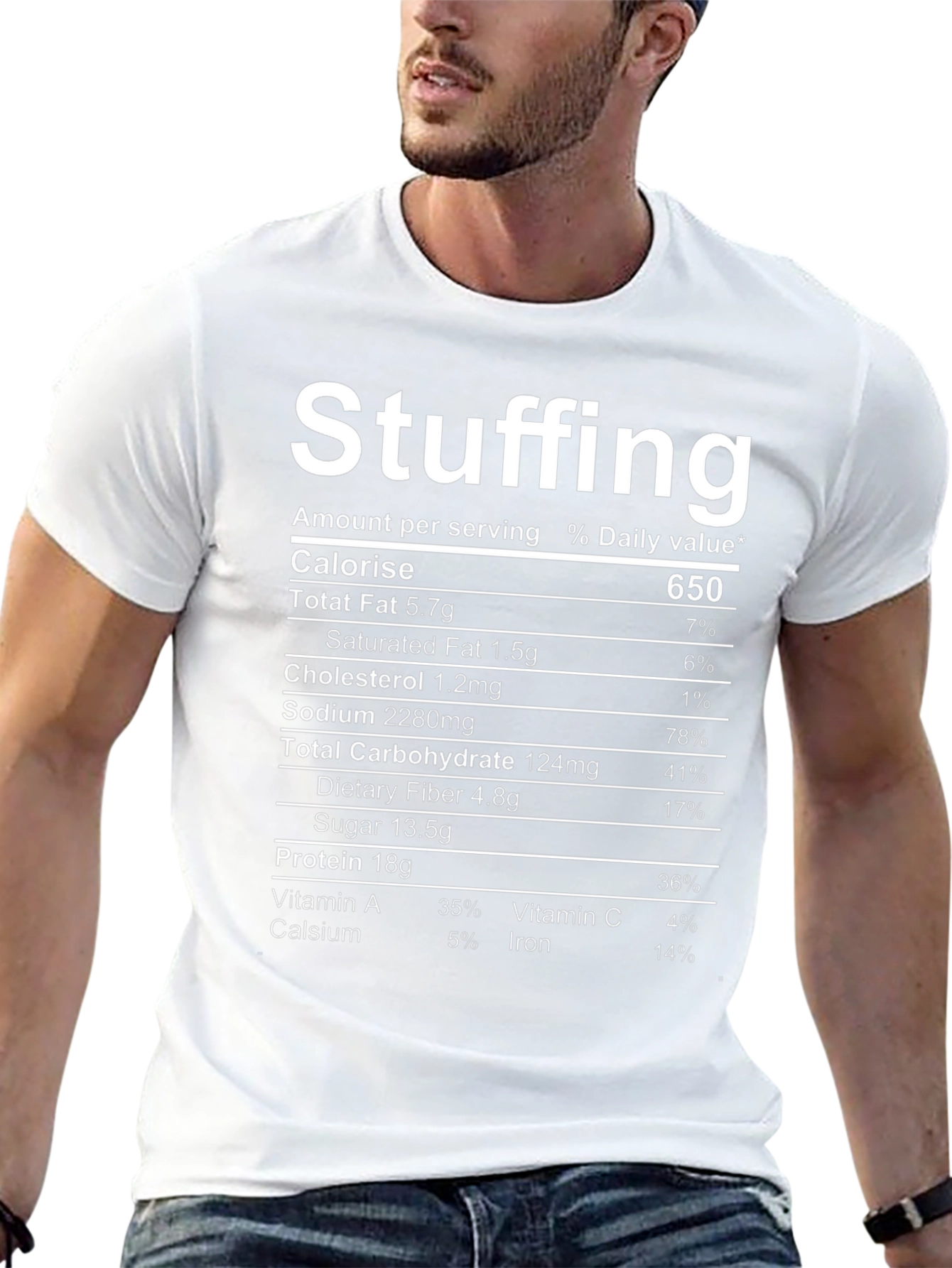 Stuffing Nutrition Facts Graphic T-Shirt