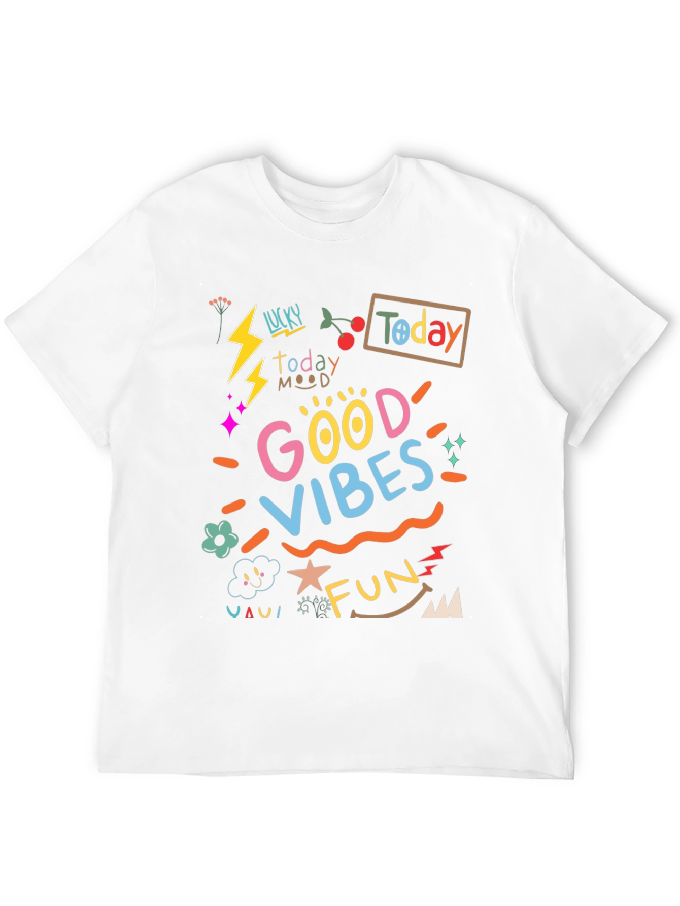 Good Vibes Graphic Tee - Black Casual T-Shirt