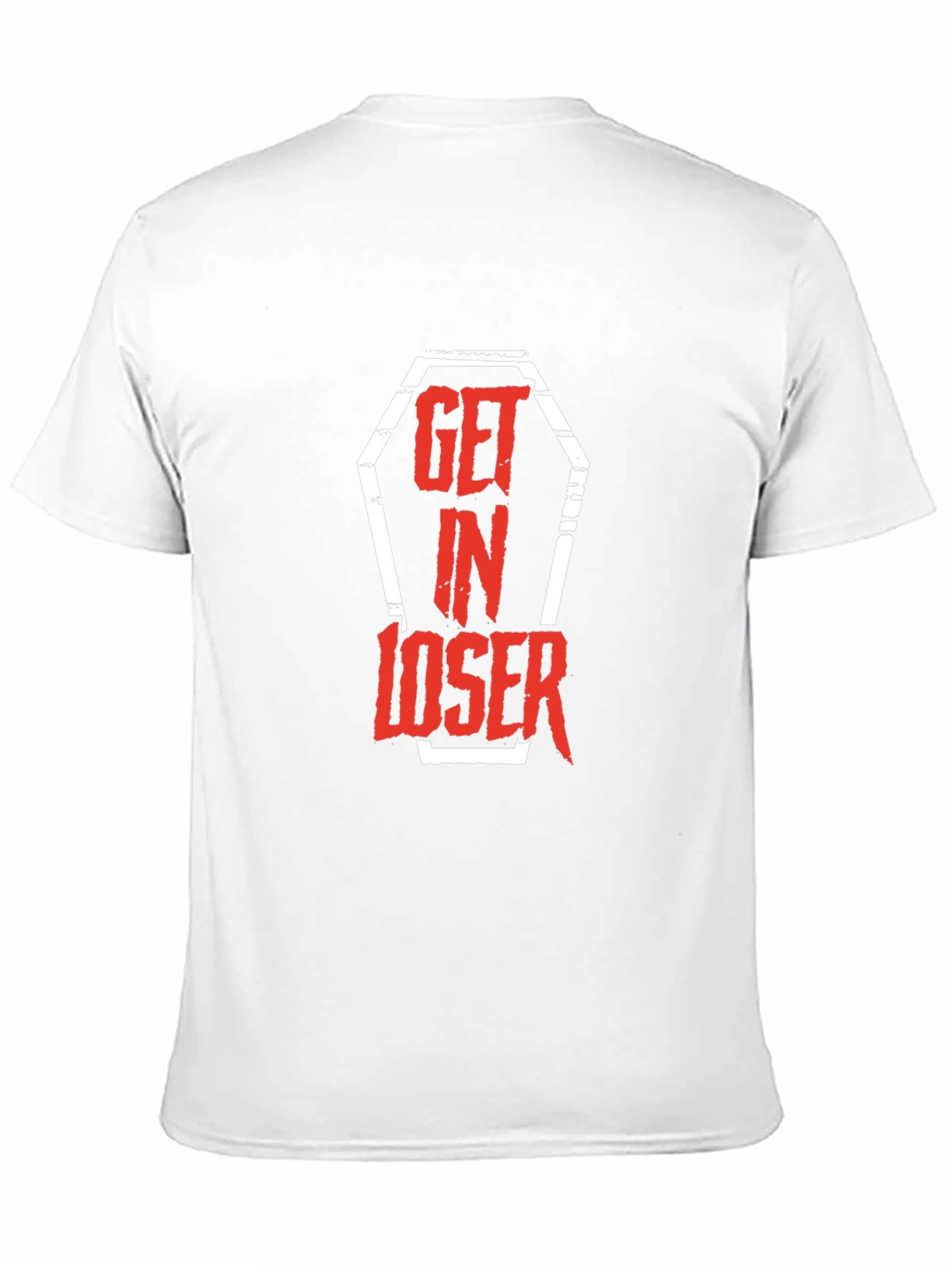 Get In Loser Coffin Graphic Tee - Black