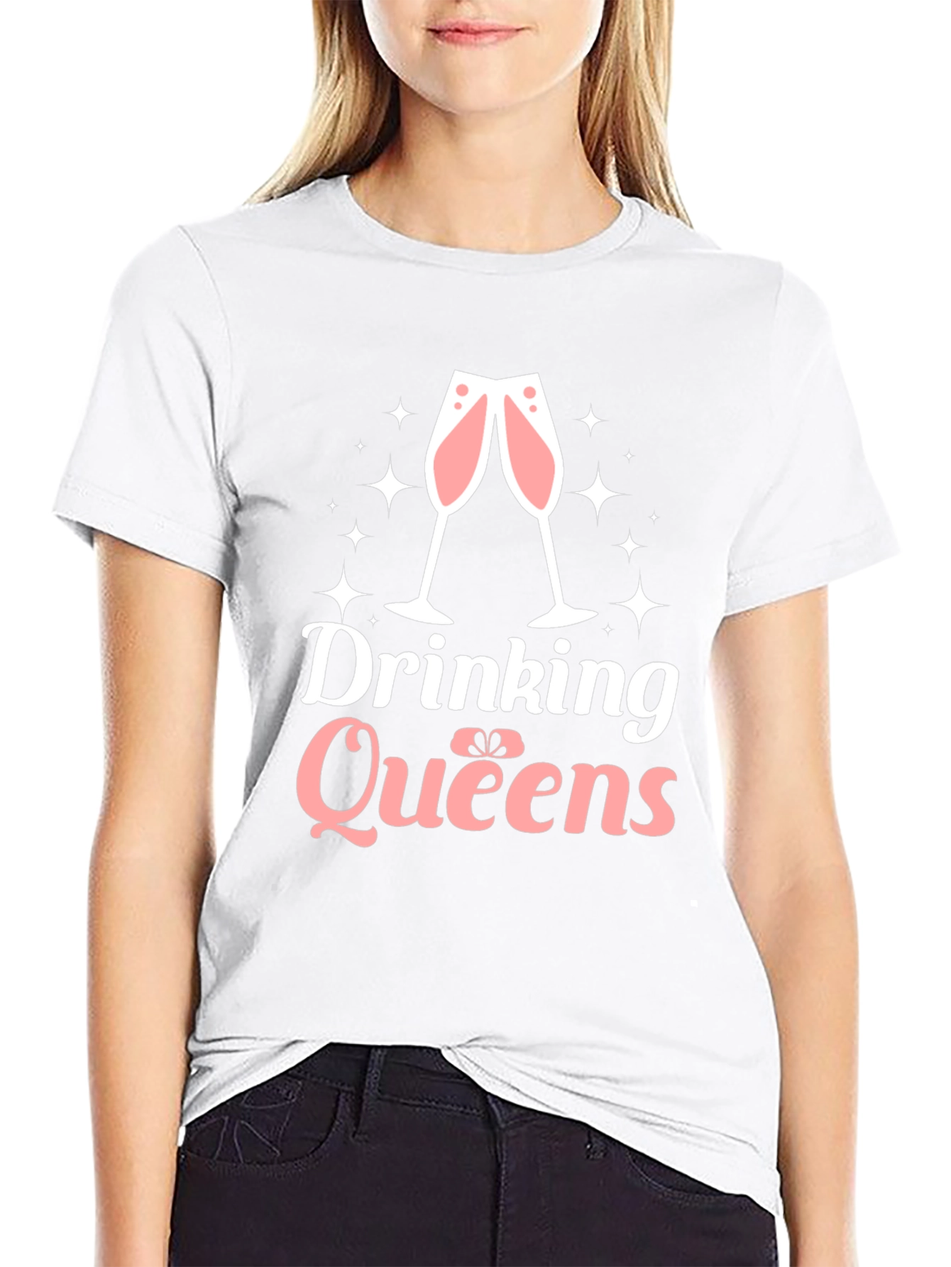 Drinking Queens Graphic Tee - Perfect for Celebrations!