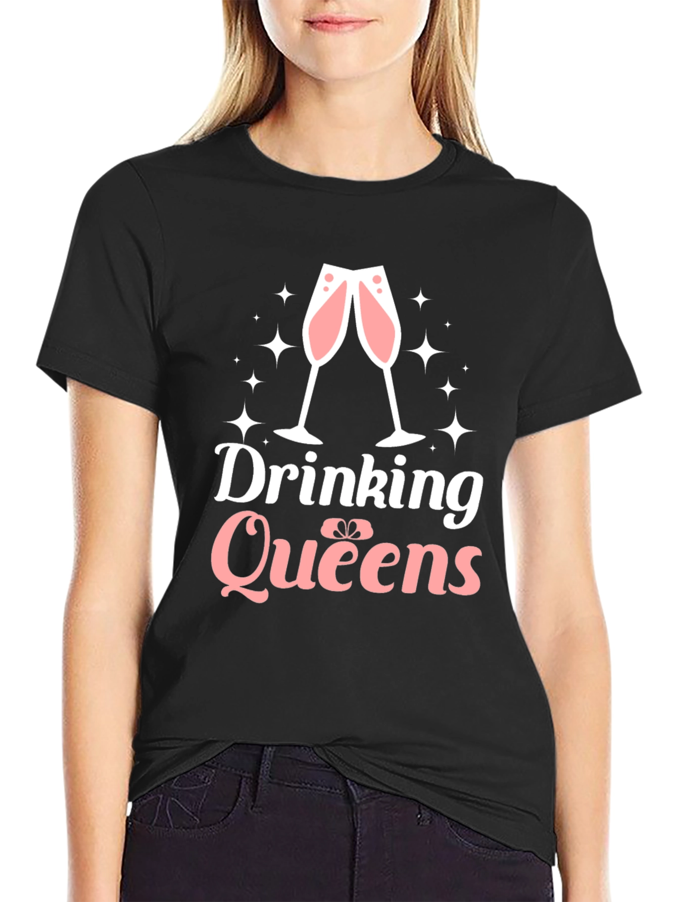 Drinking Queens Graphic Tee - Perfect for Celebrations!