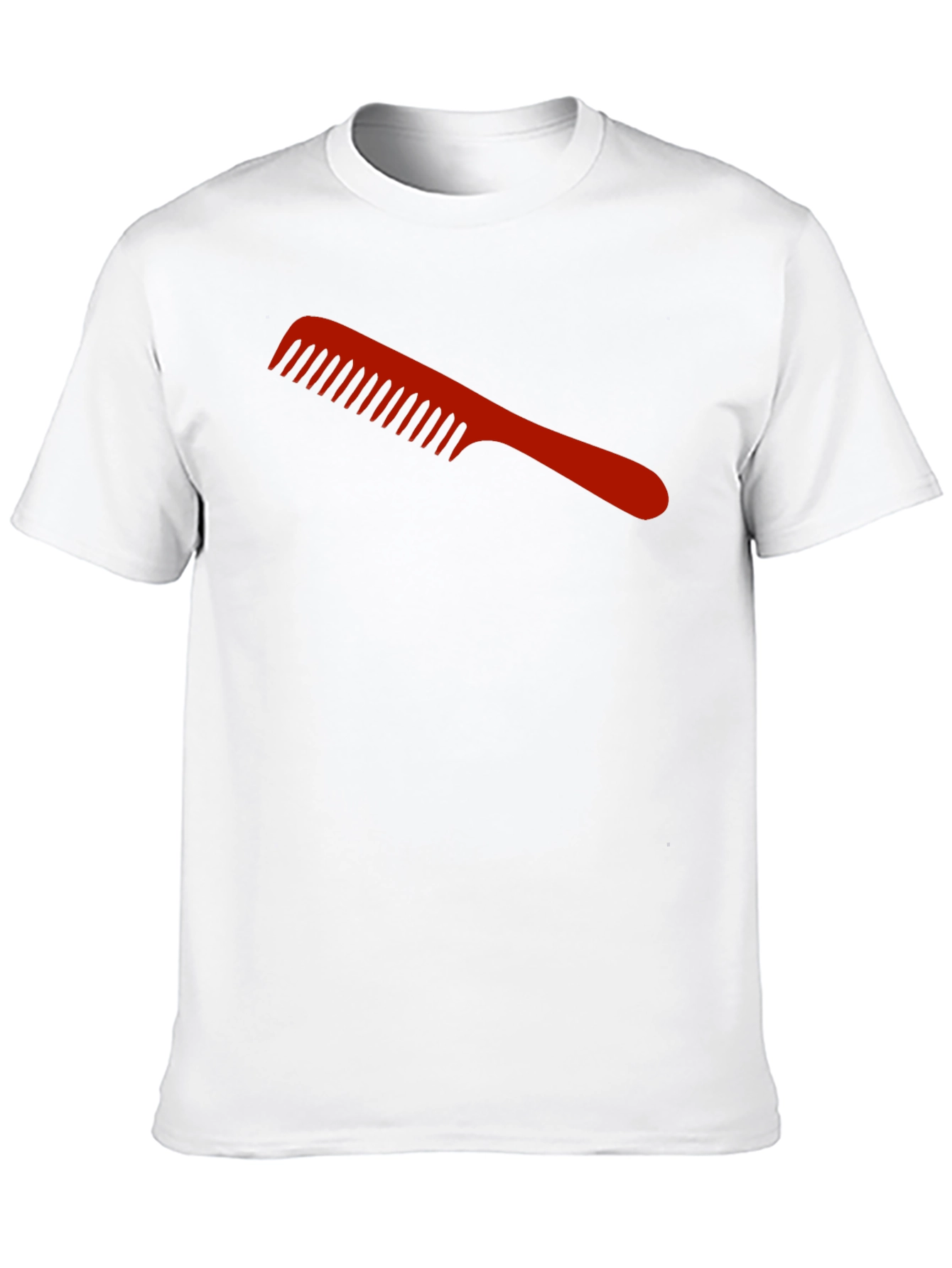 Red Comb Graphic Black T-Shirt