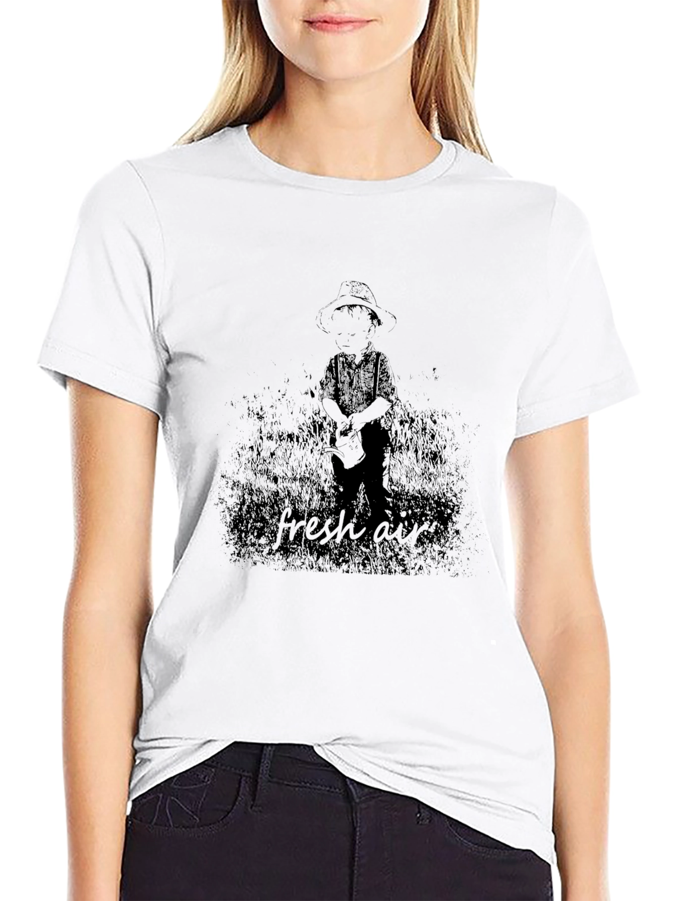 Fresh Air Graphic Black T-Shirt
