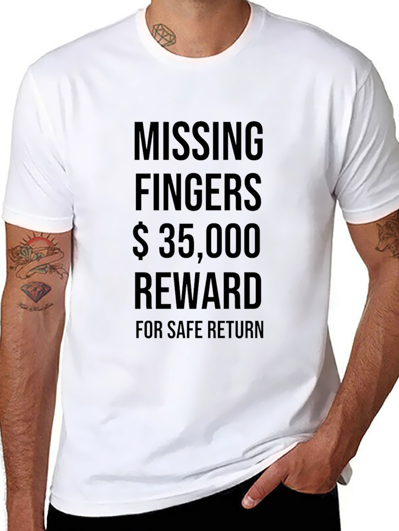 Missing Fingers Reward Graphic Tee - Black