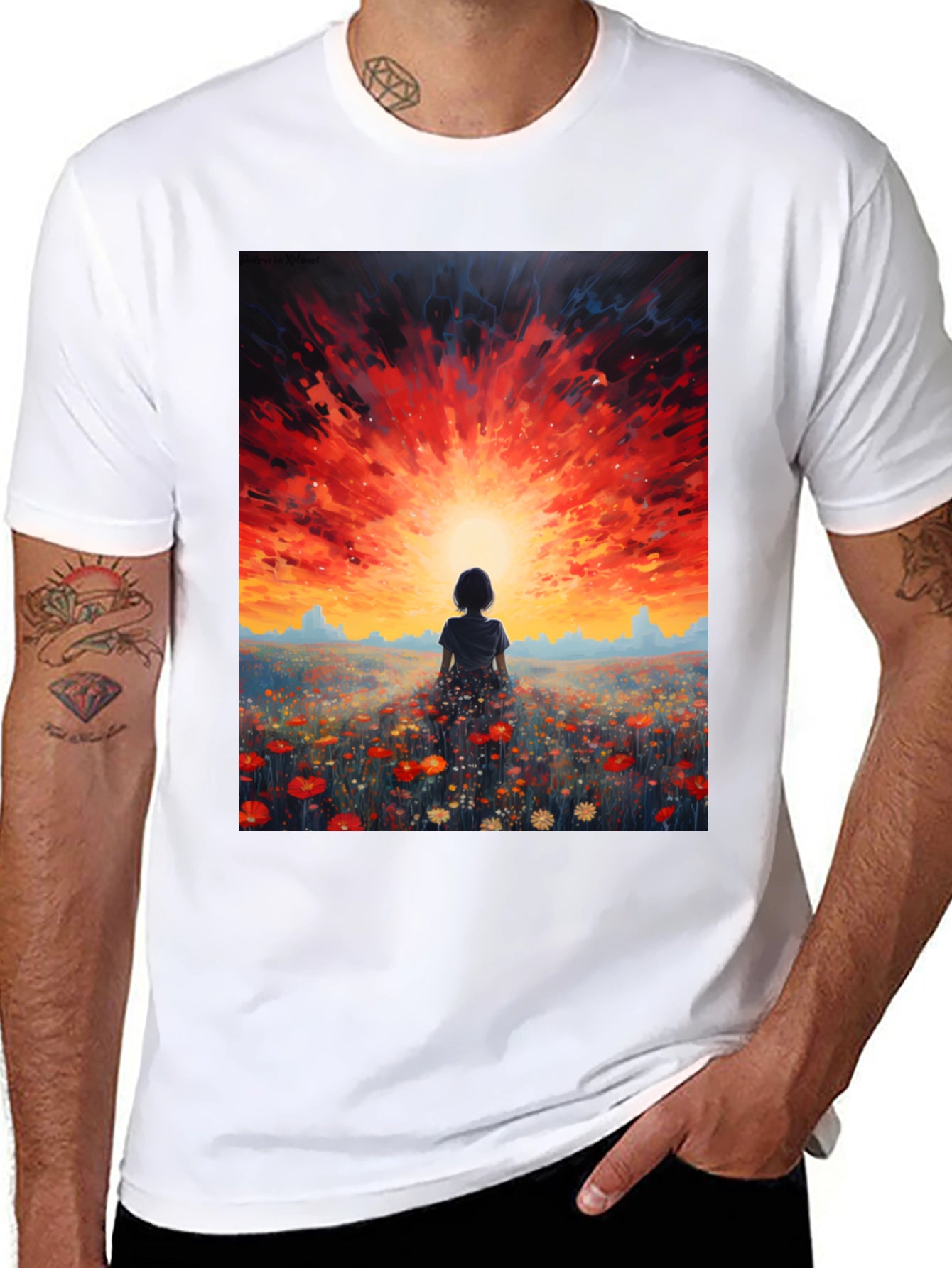 Sunset Silhouette Graphic Tee - Dreamy Comfort